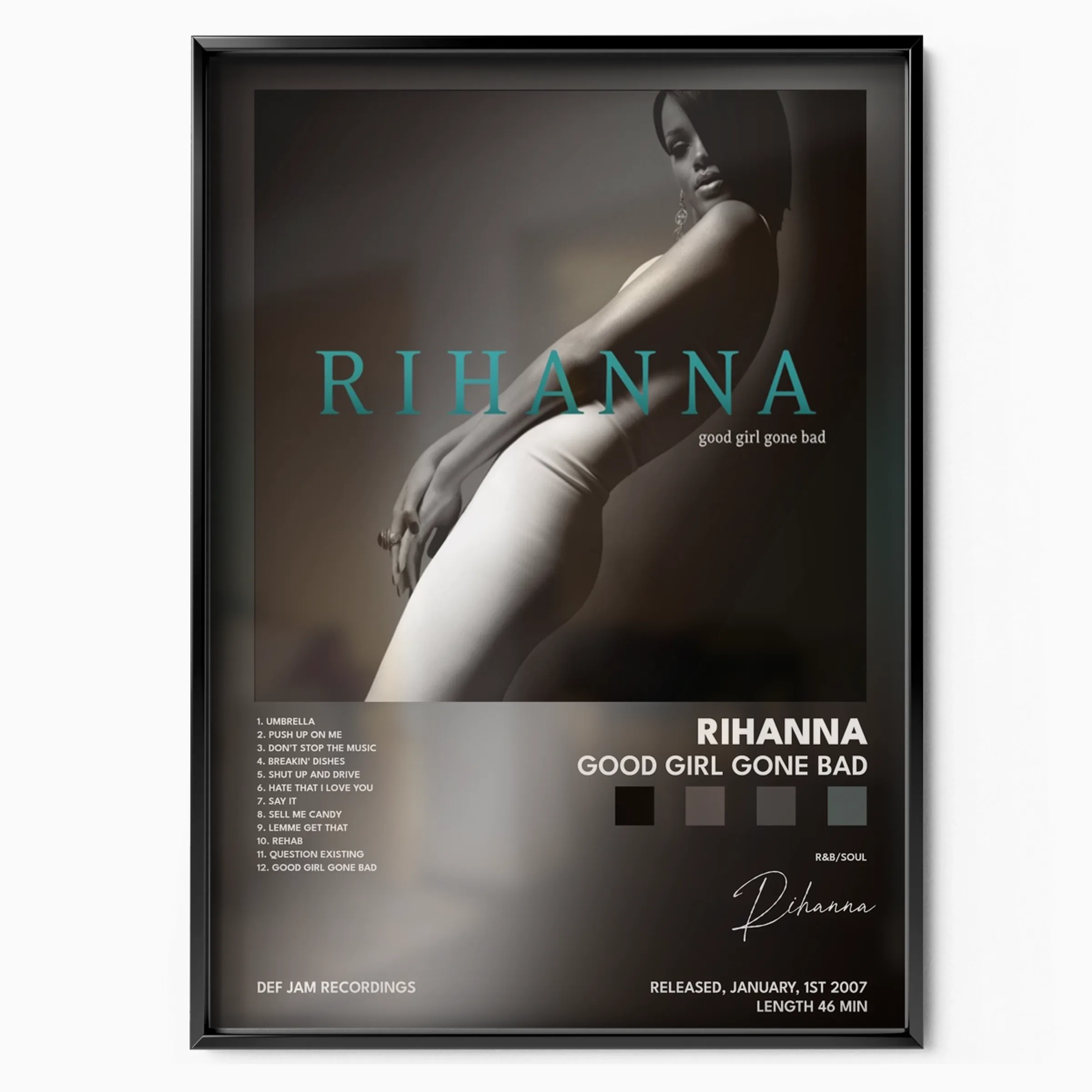 Good Girl Gone Bad Album poster, museum grade matte print