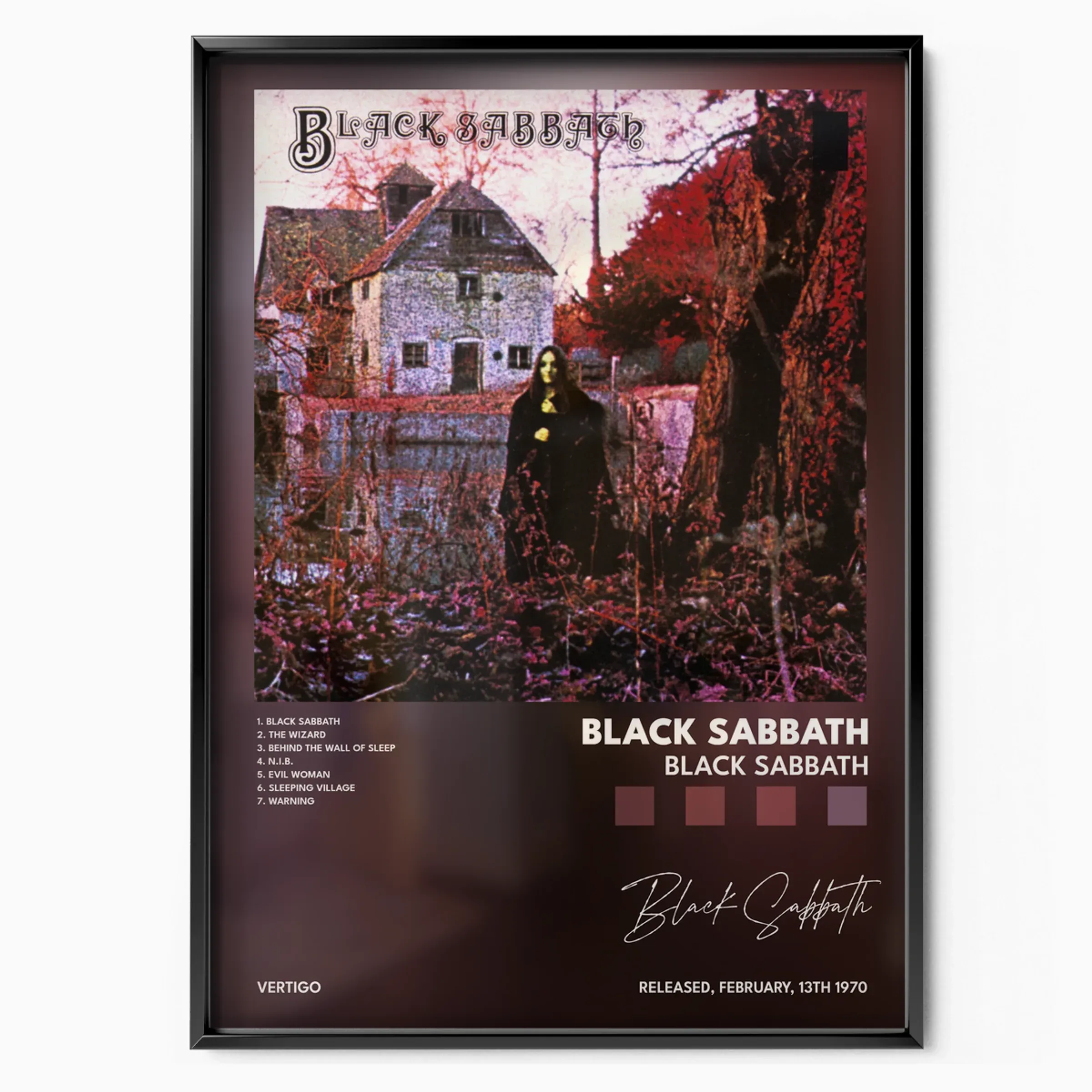 Black Sabbath Album poster, museum grade matte print