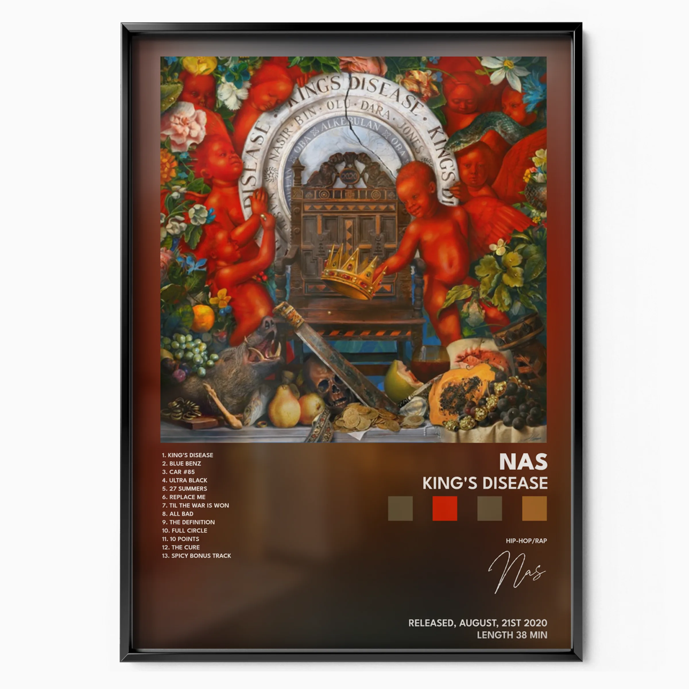 King's Disease Album poster, museum grade matte print