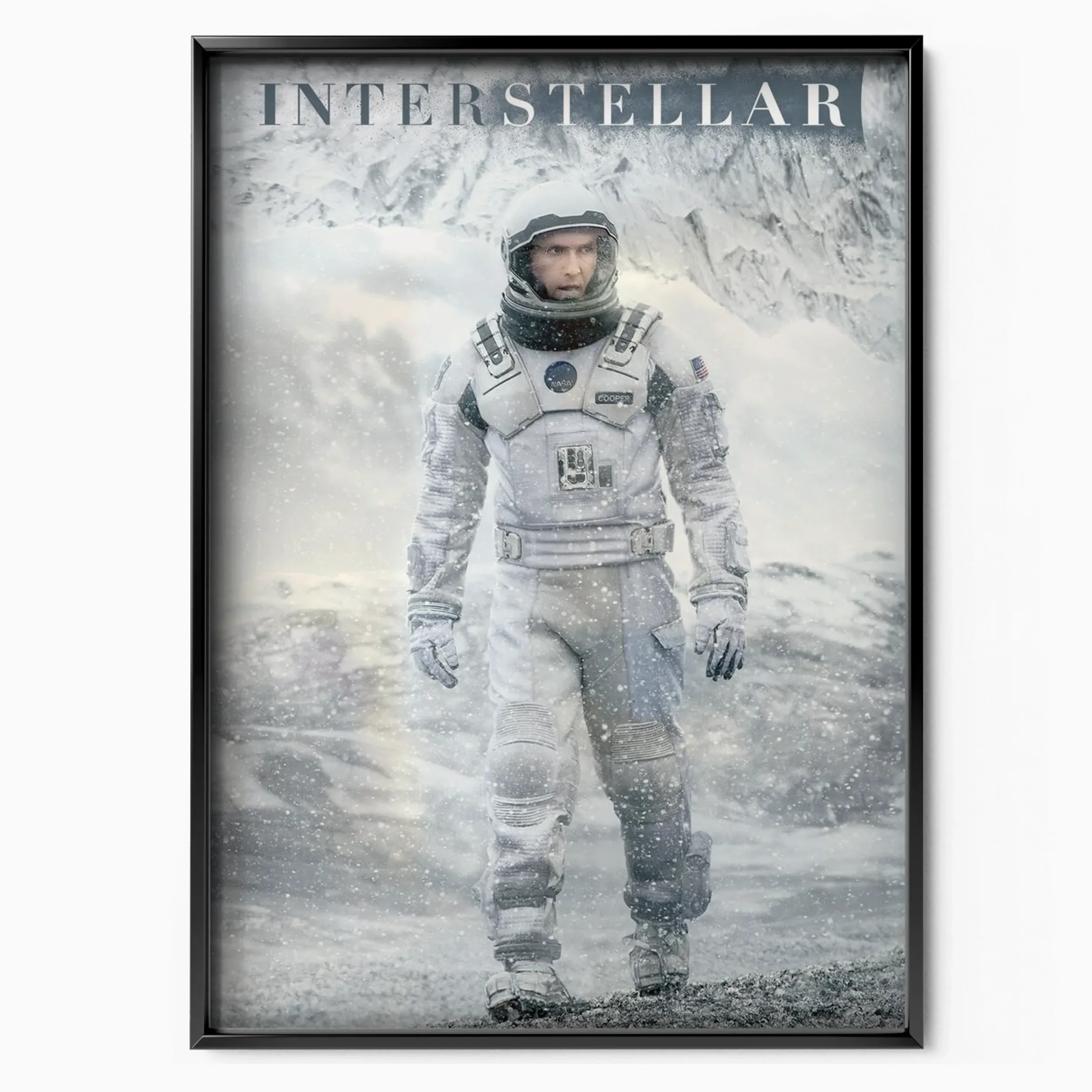 Interstellar Astronaut Ice Planet Poster poster