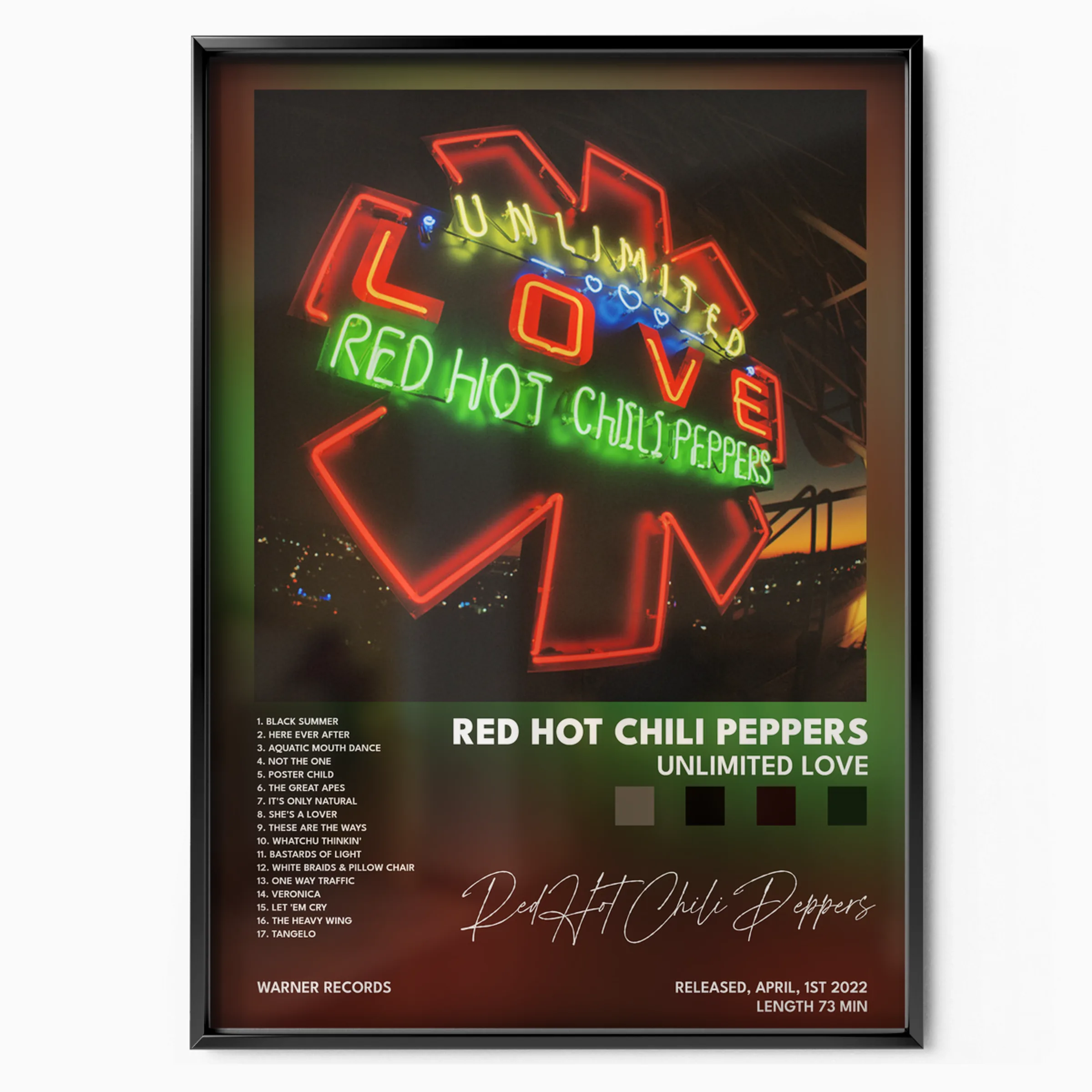 Unlimited Love Album poster, museum grade matte print