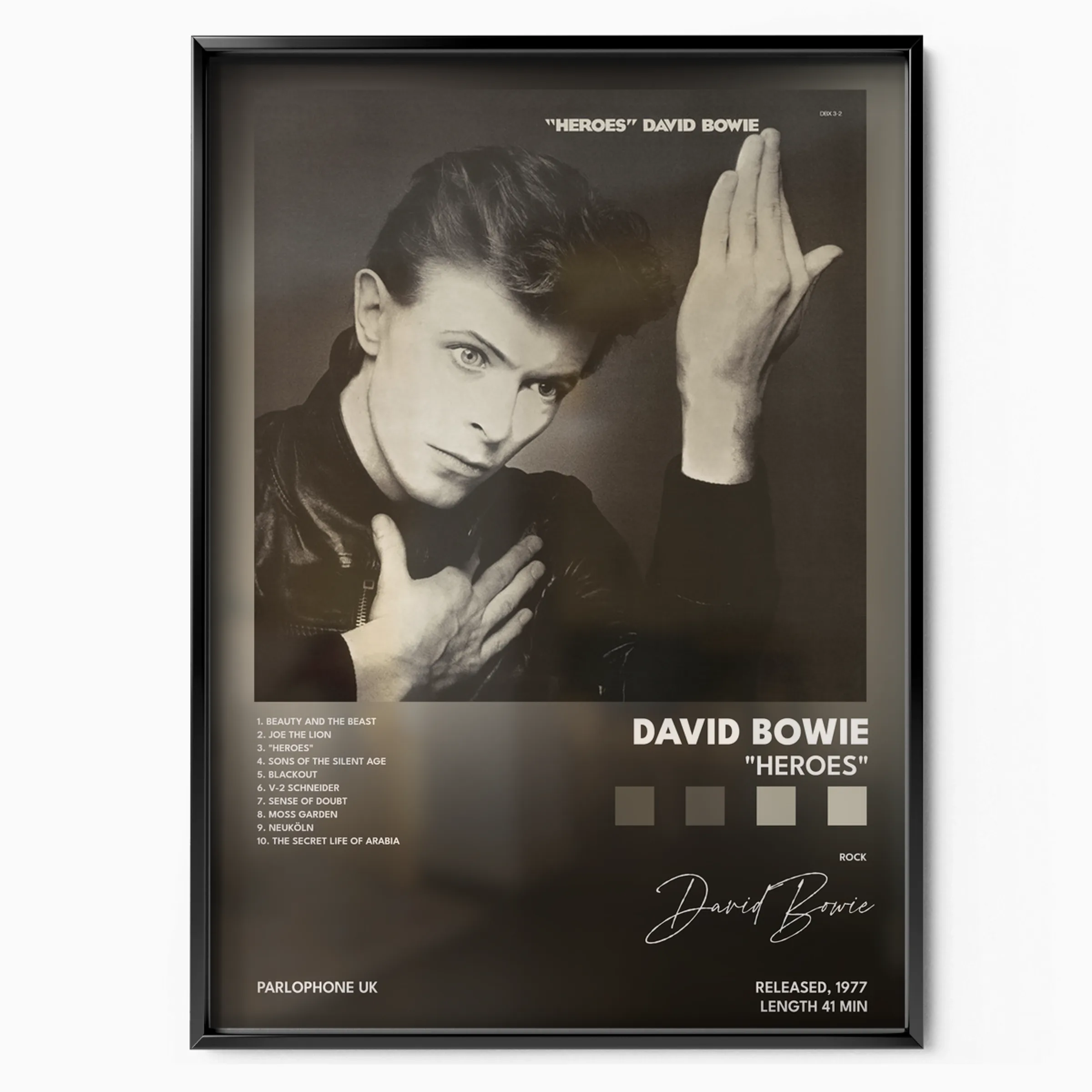 Heroes Album poster, museum grade matte print
