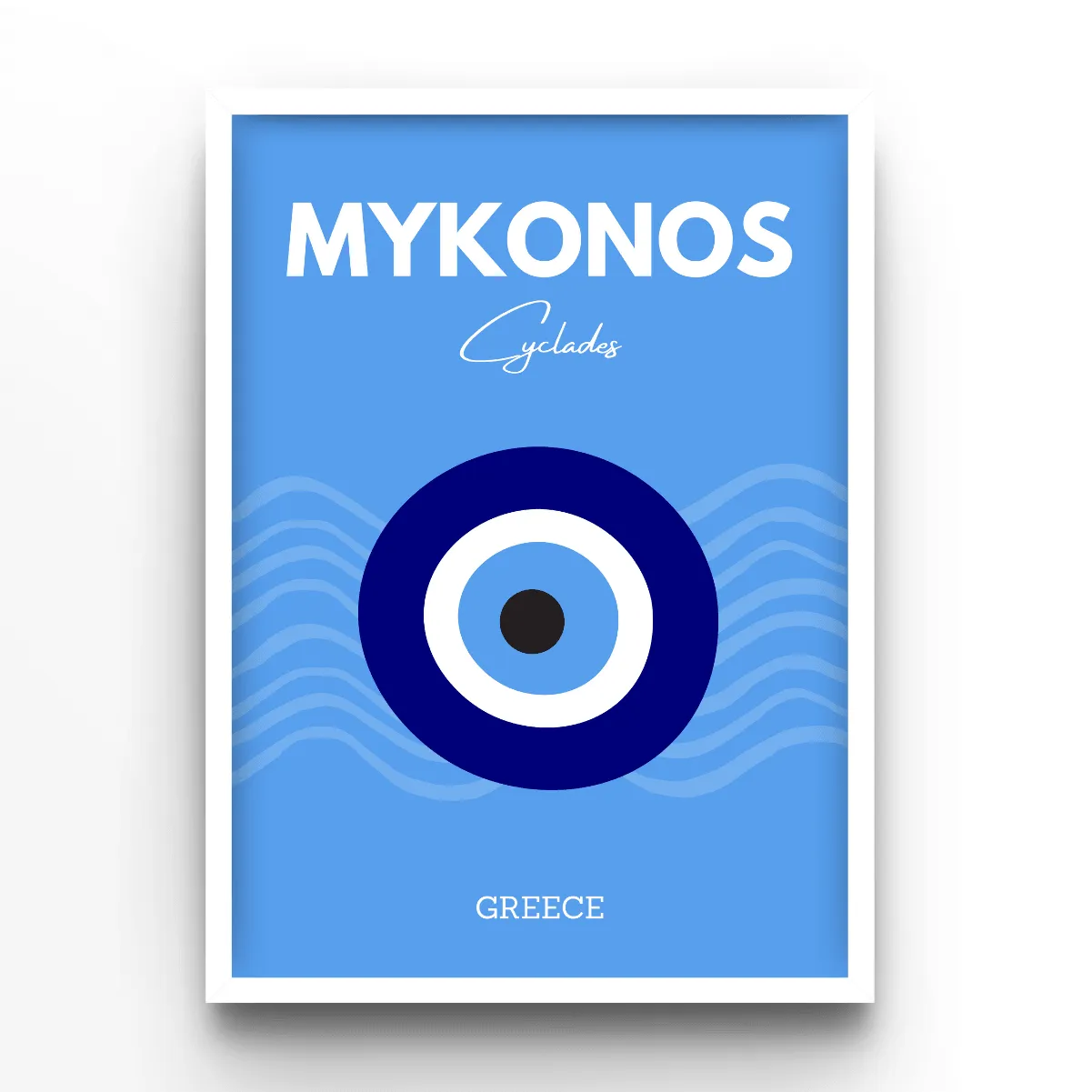 Mykonos poster, museum grade matte print