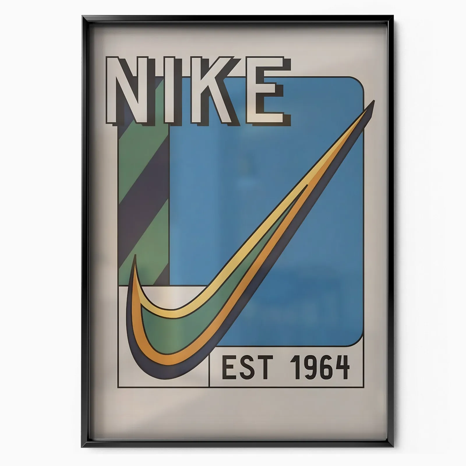 Vintage 1964 Blue poster, museum grade matte print