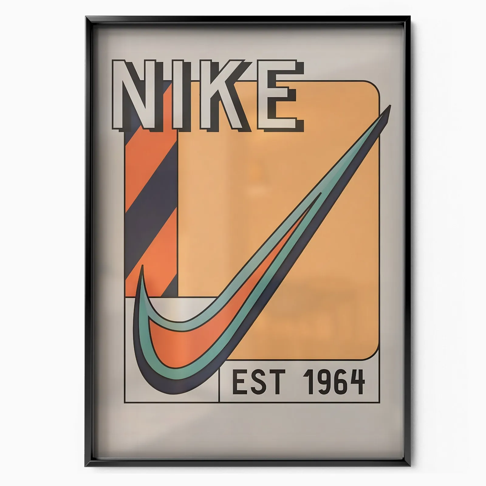 Nike 1964 Laranja  poster, impressão mate de qualidade de museu