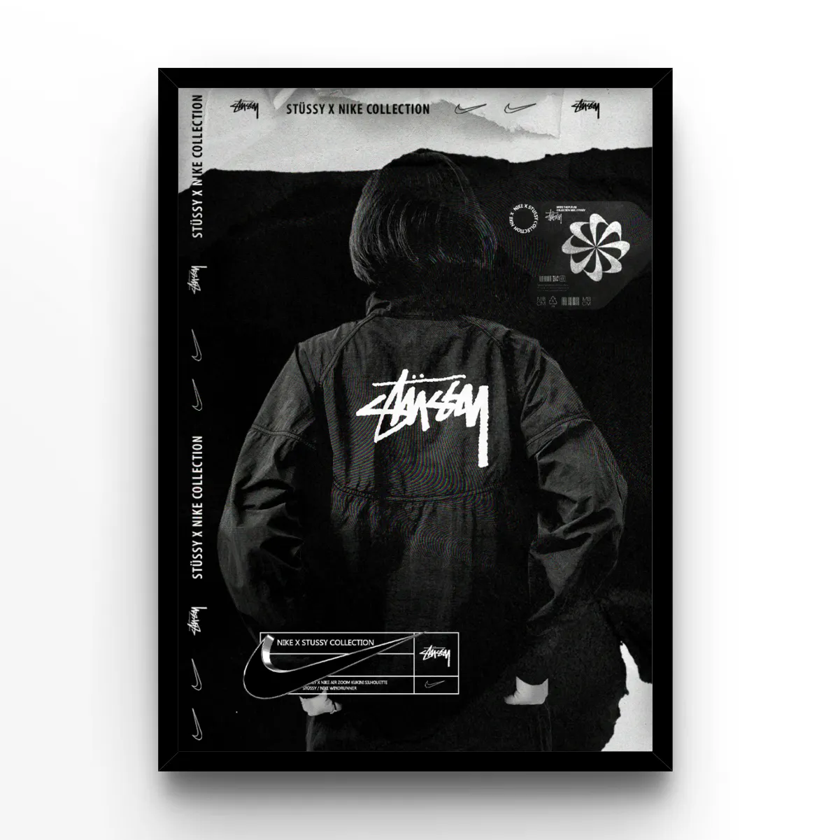 Streetwear Collab Back poster, museum grade matte print