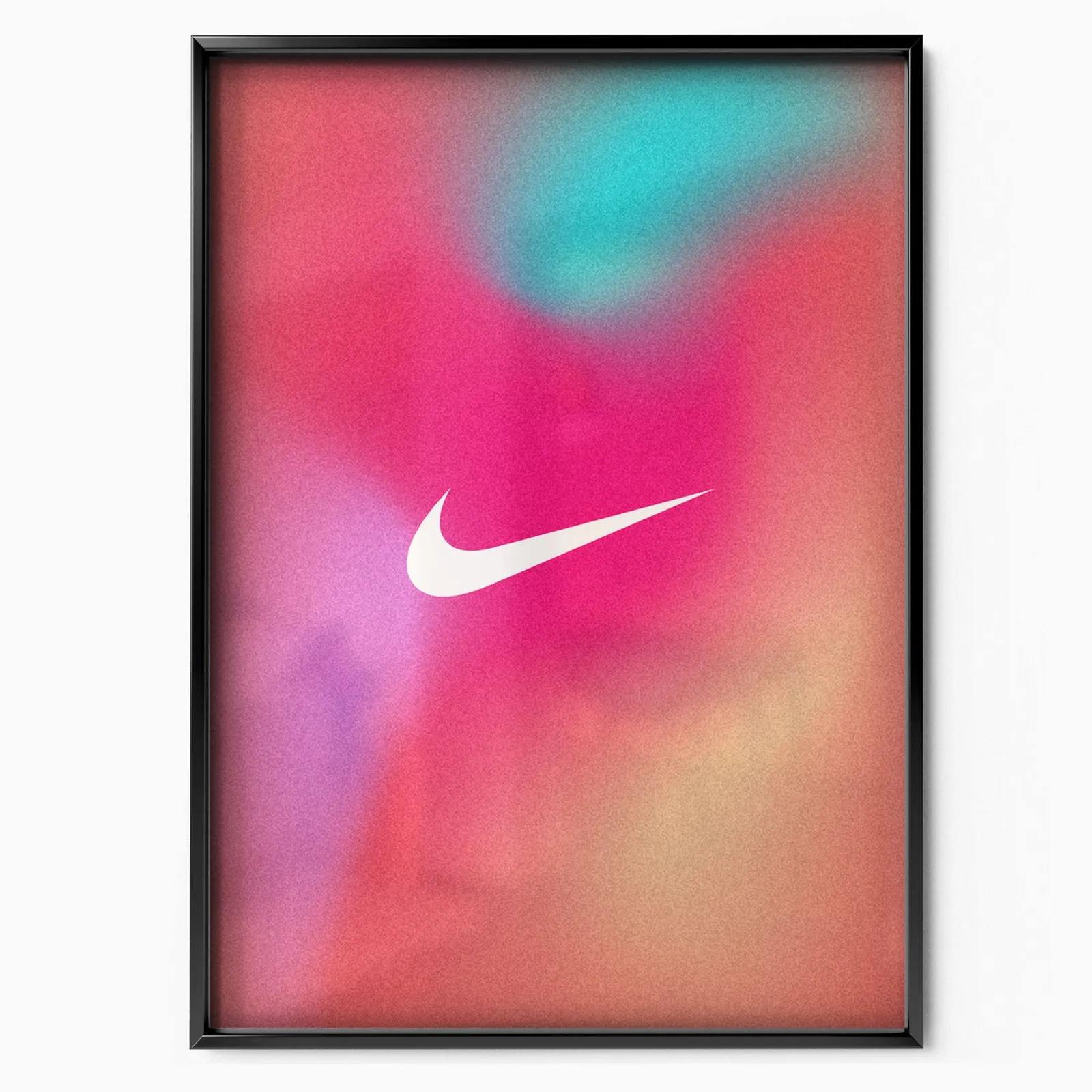 Nike Desfoque Vermelho  poster, impressão mate de qualidade de museu