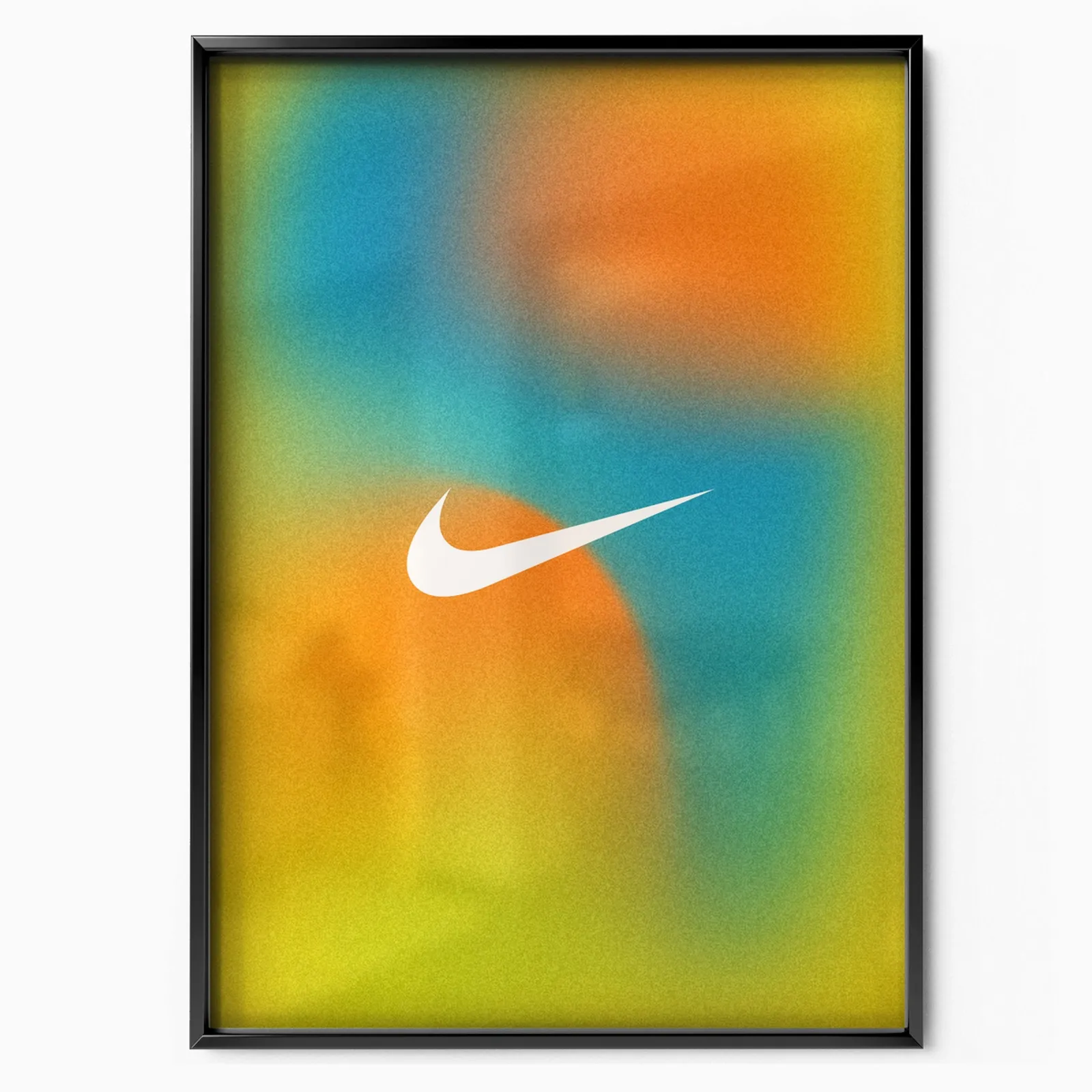 Nike Desfoque Amarelo  poster, impressão mate de qualidade de museu