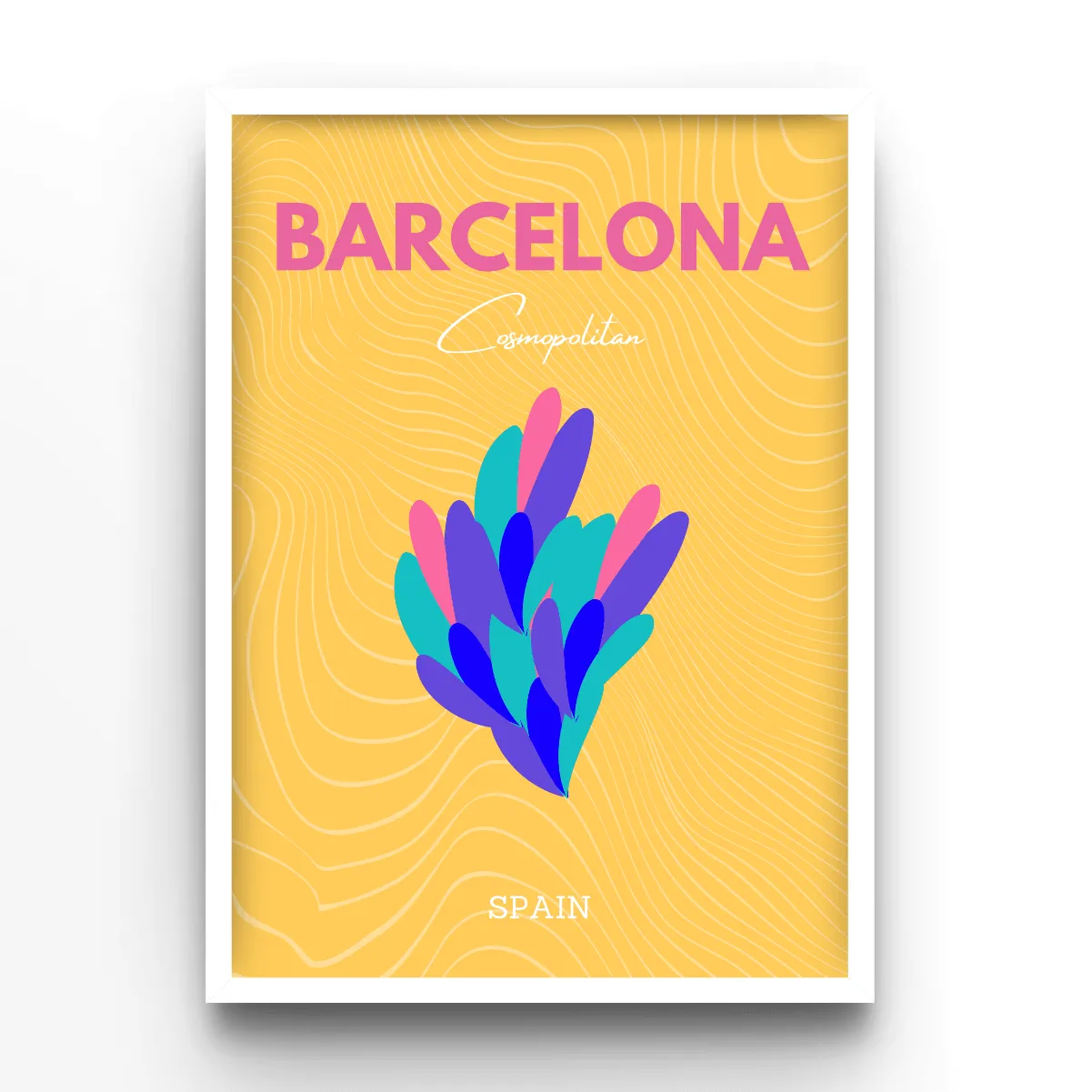 Barcelona poster, museum grade matte print