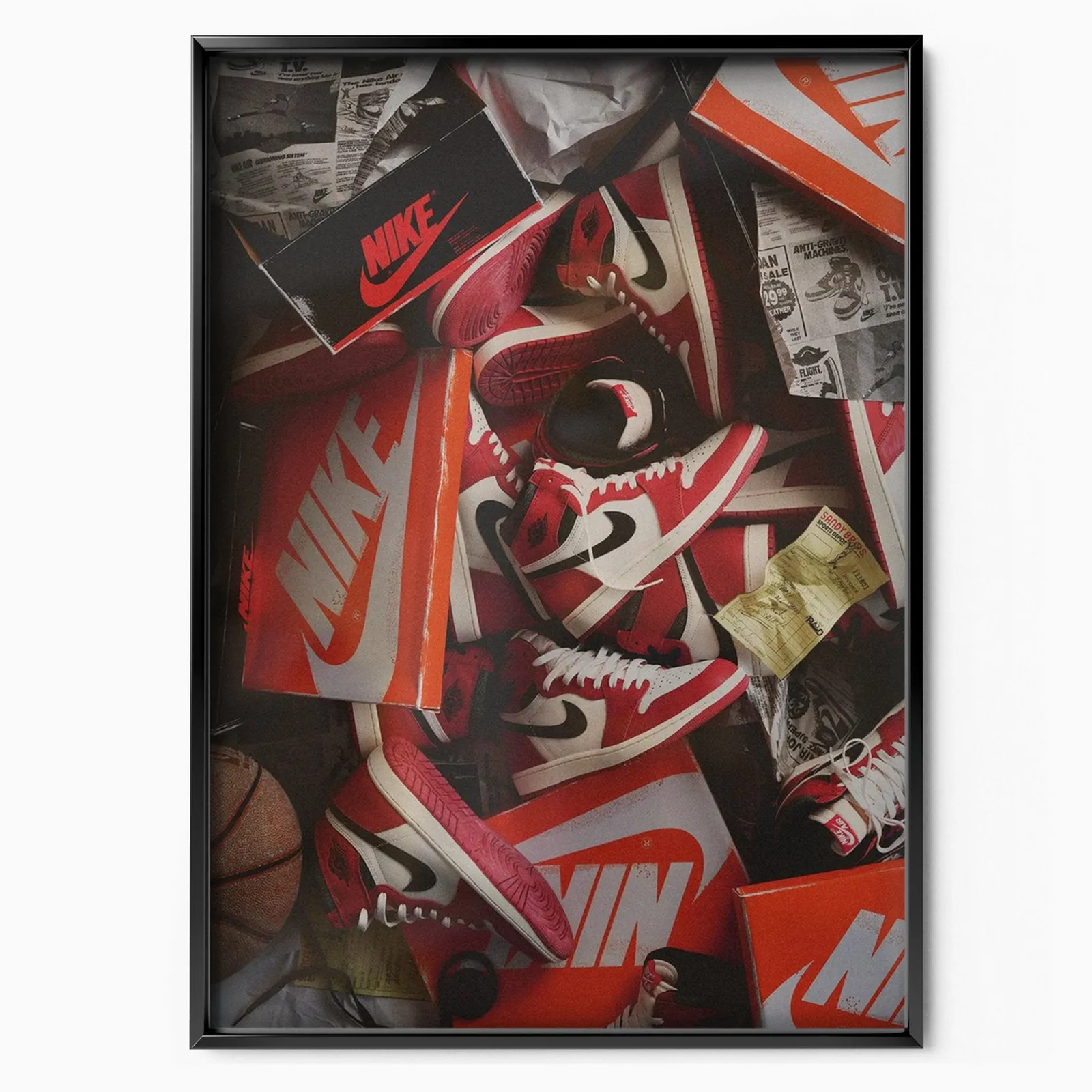 "Sapatos da Nike"  poster, impressão mate de qualidade de museu