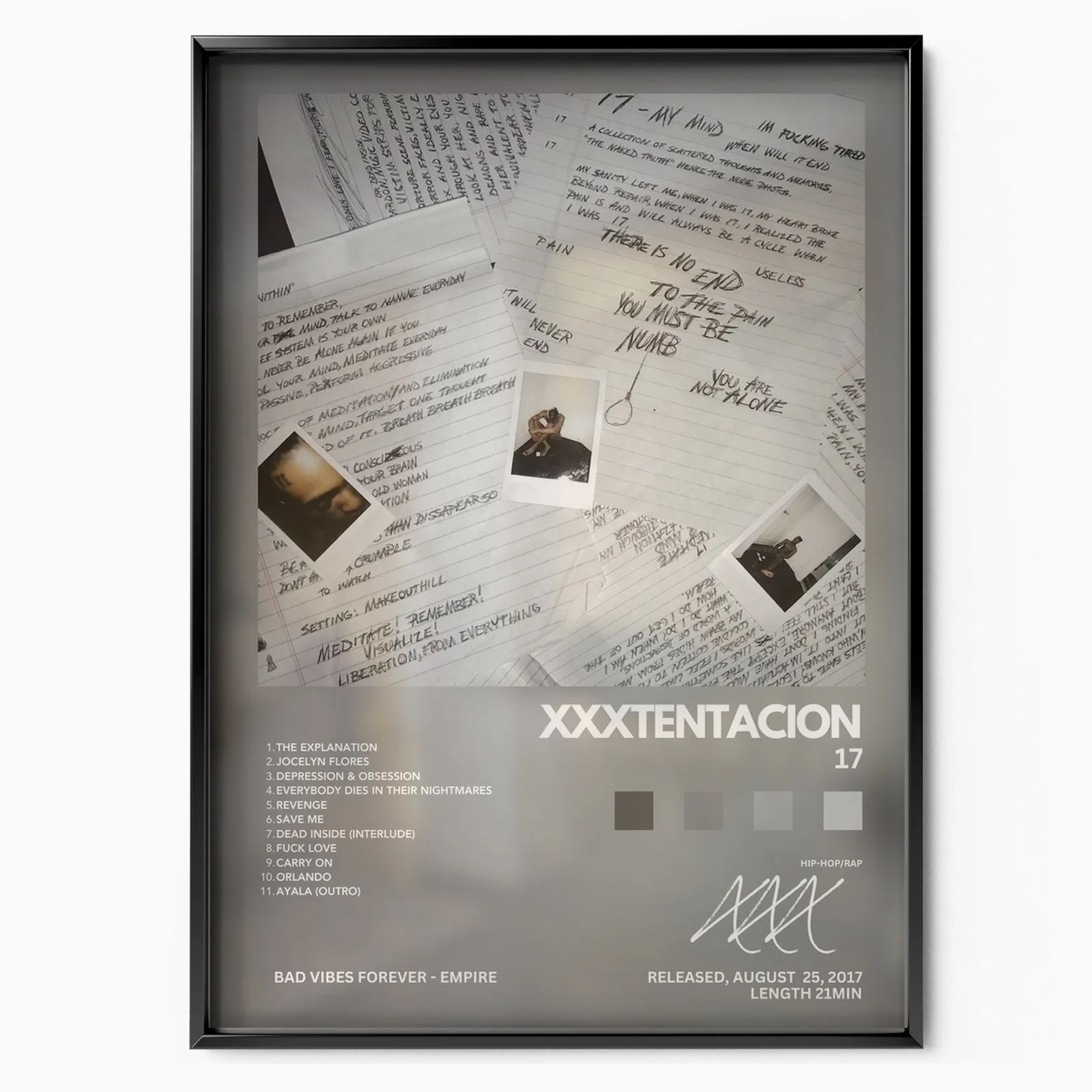 17 Album poster, museum grade matte print