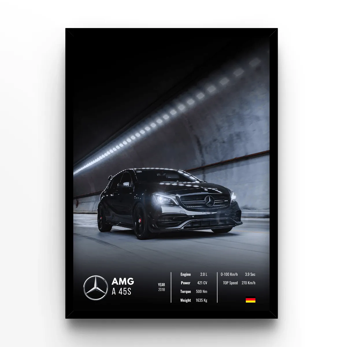 Mercedes AMG A 45S Collector poster, museum grade matte print