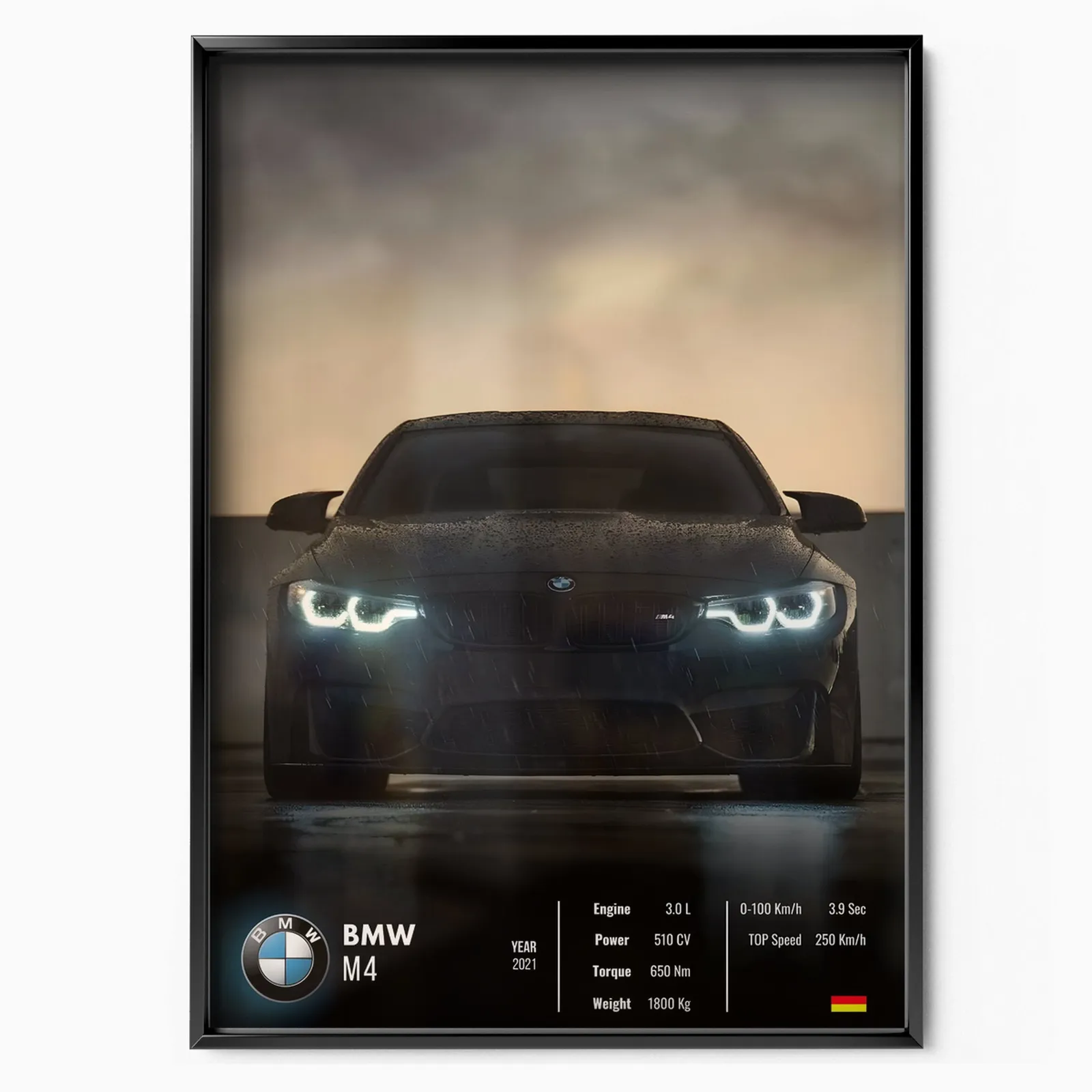 BMW M4 Collector poster, museum grade matte print