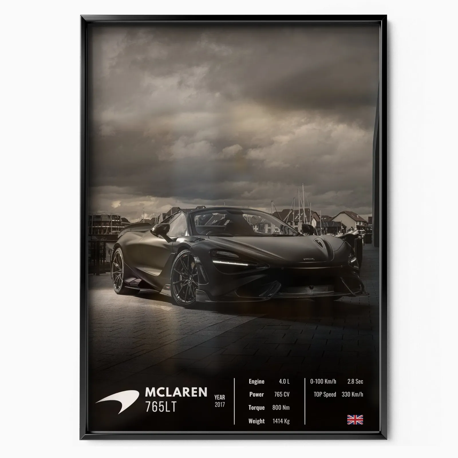Mclaren 765LT Collector poster, museum grade matte print