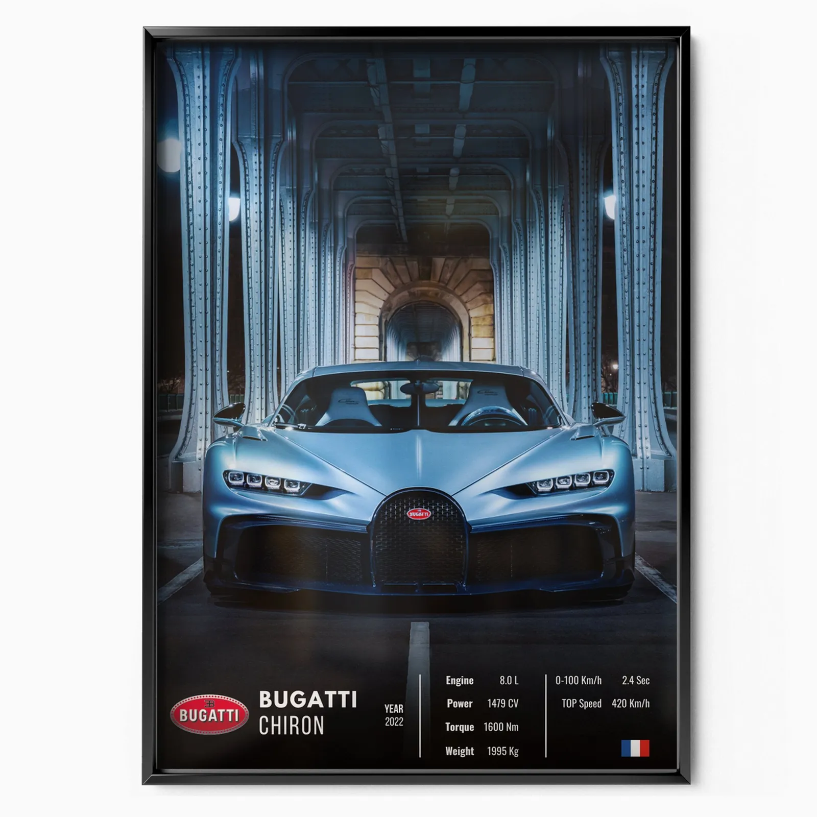 Bugatti Chiron Collector poster, museum grade matte print
