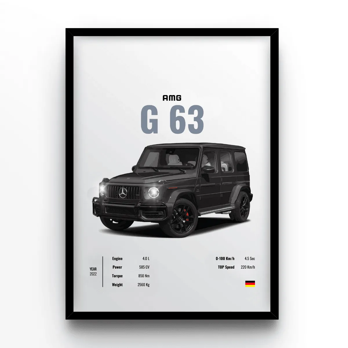 Mercedes AMG G 63 poster, museum grade matte print