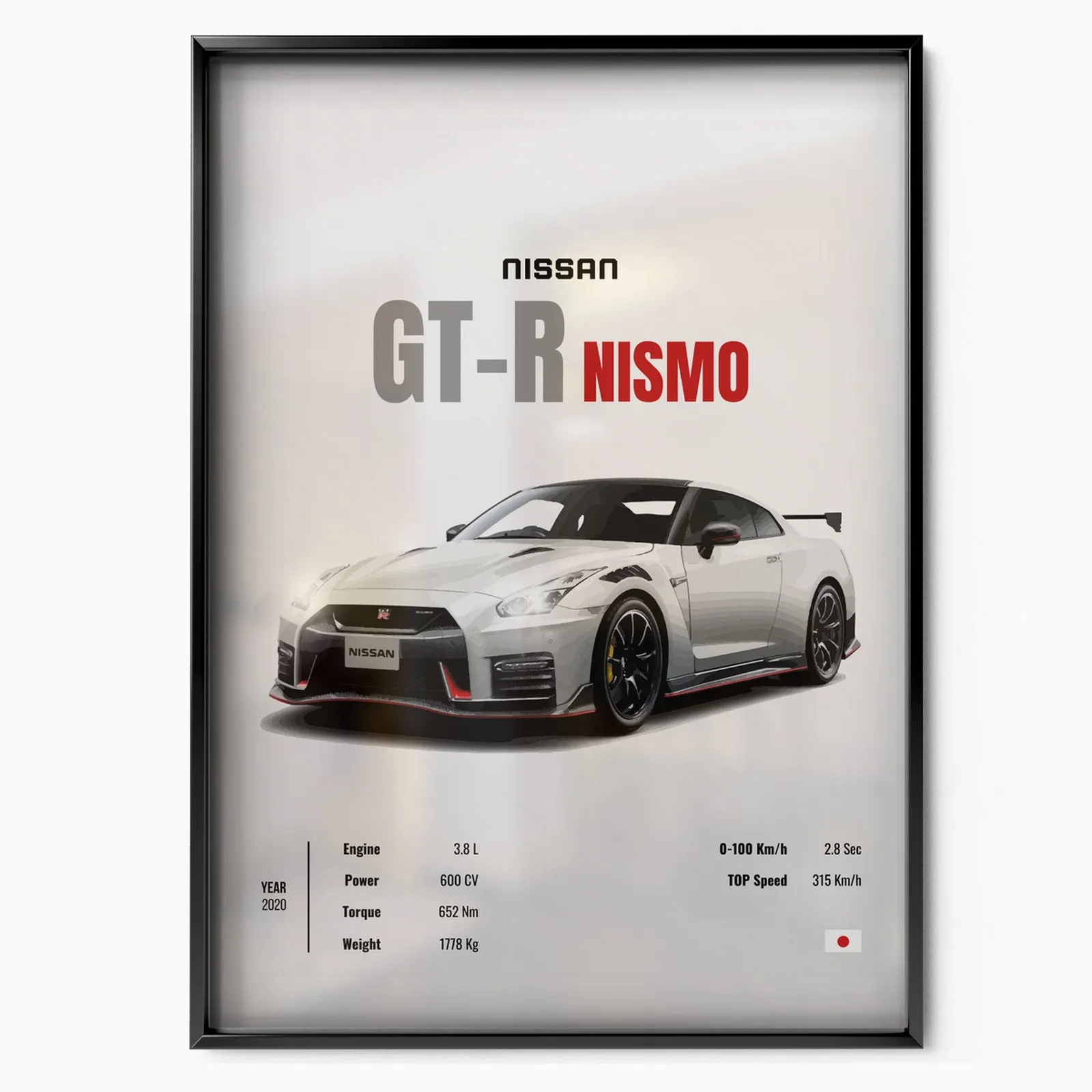 Nissan GT-R Nismo poster, museum grade matte print