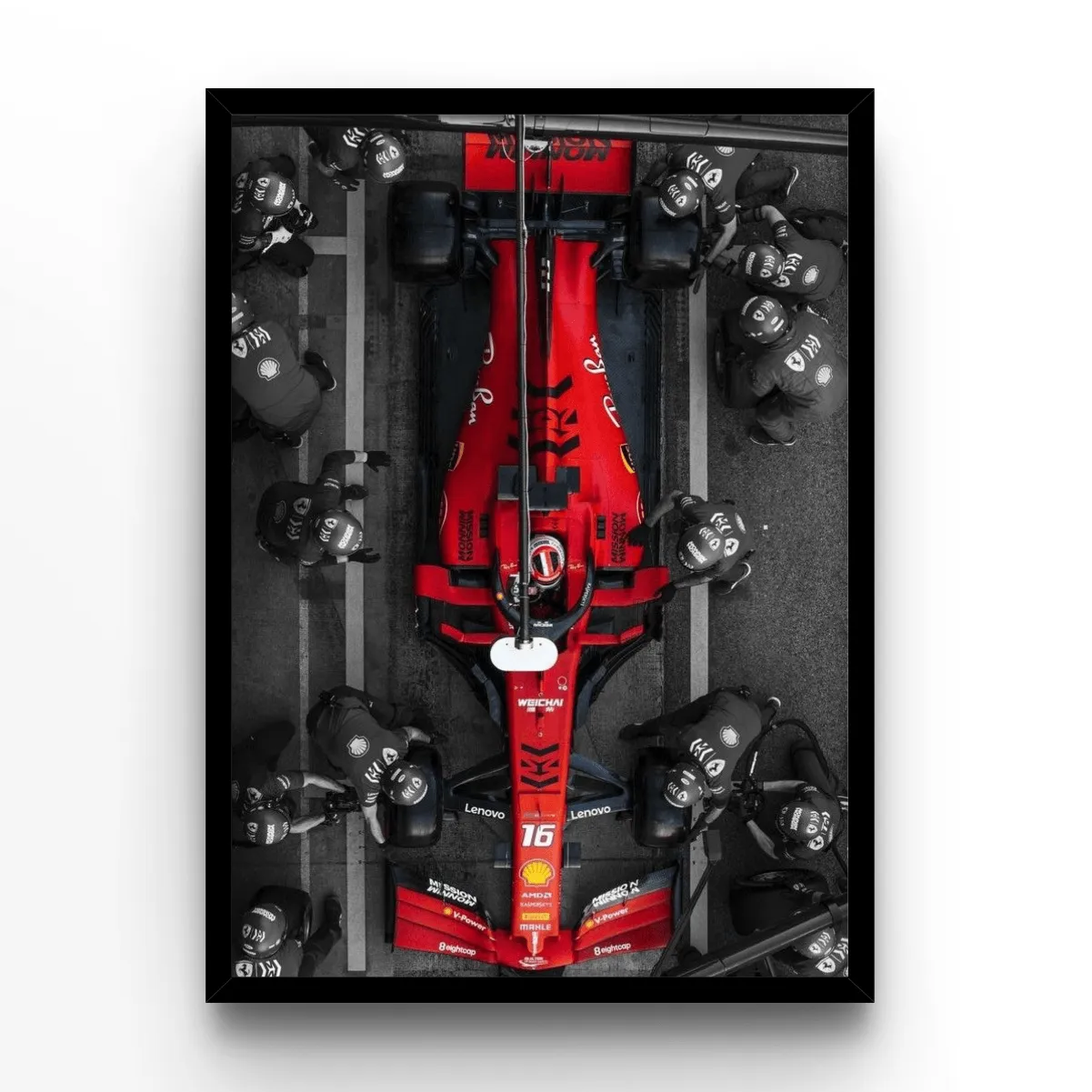 Pit Box Racing poster, museum grade matte print