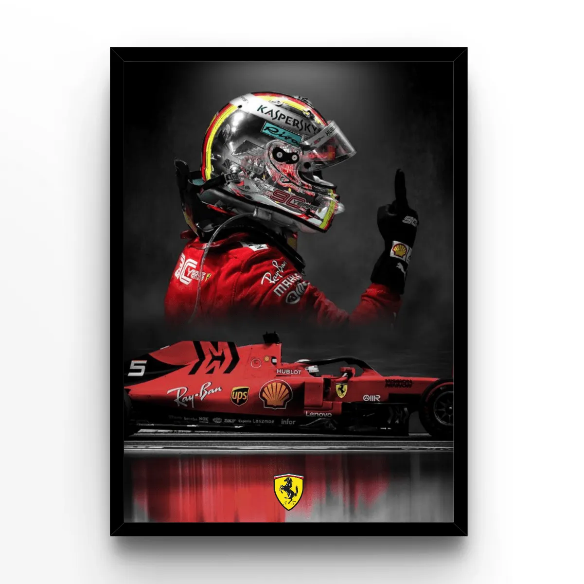 Racing Rivalry poster, museum grade matte print