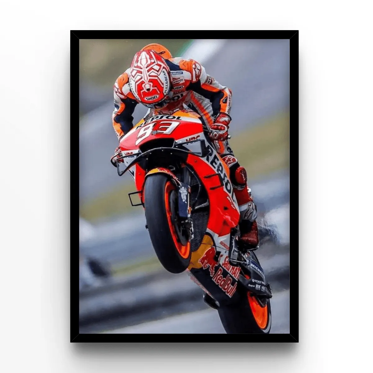 Racing Legend Wheelie poster, museum grade matte print