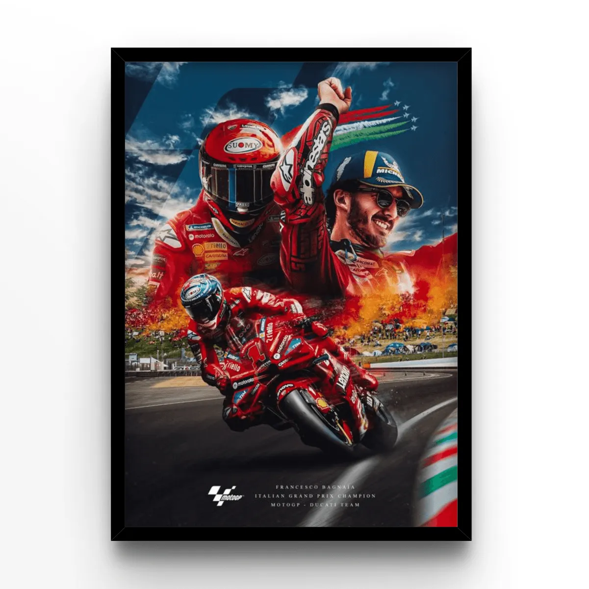 Racing Victory poster, museum grade matte print