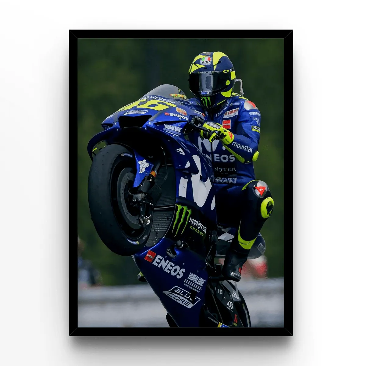 Racing Wheelie poster, museum grade matte print