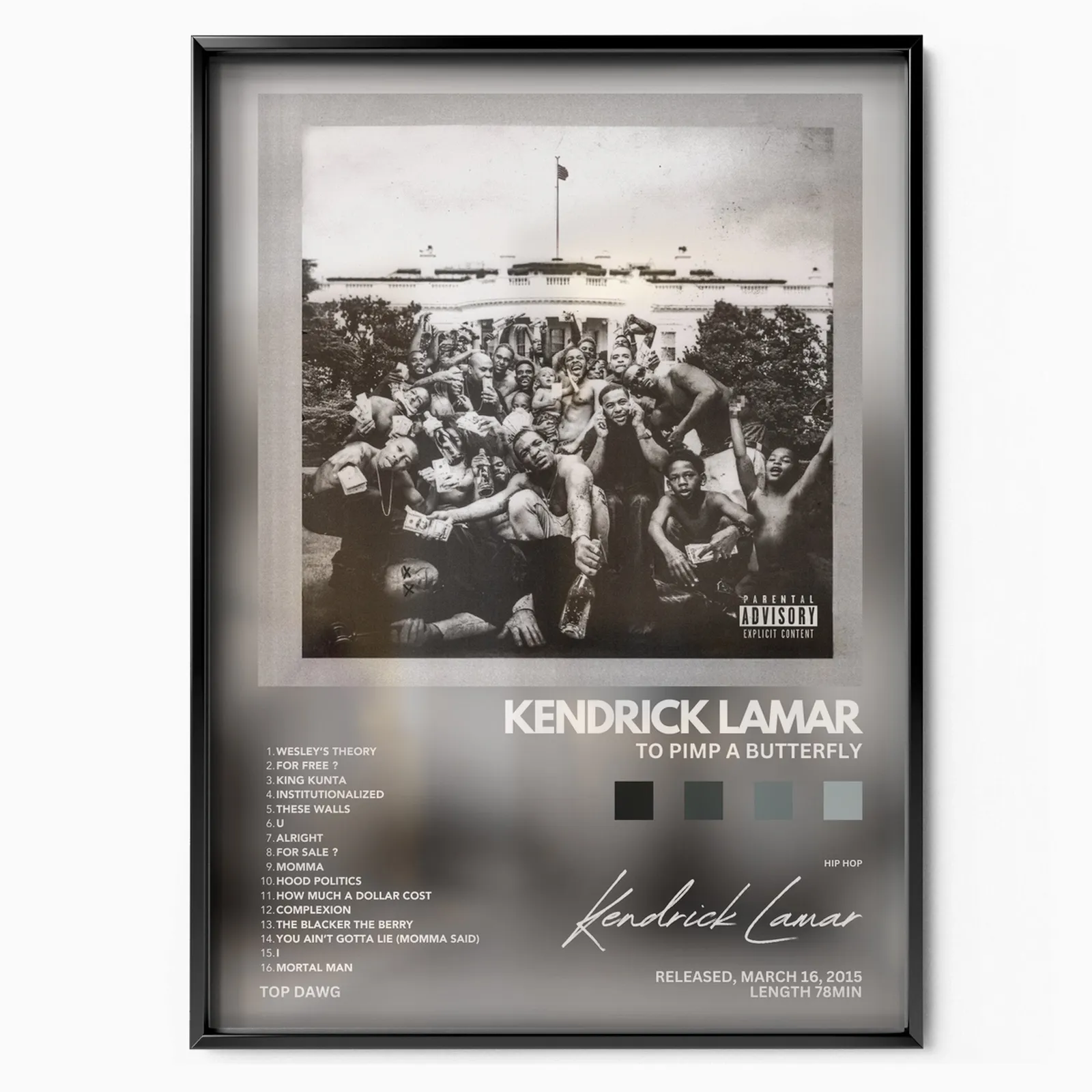 To Pimp a Butterfly Album poster, museum grade matte print