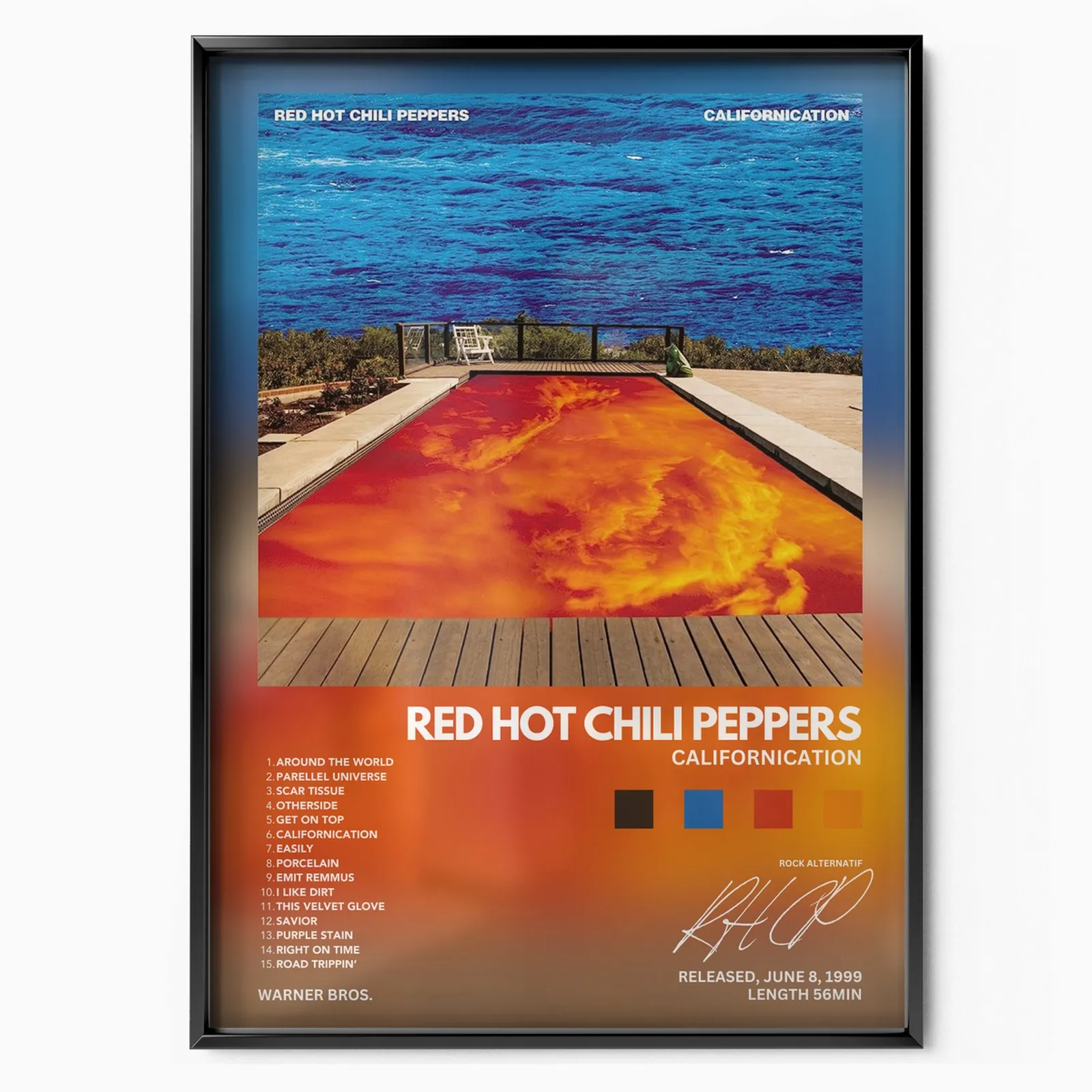 Red Hot Chili Peppers Californication poster, museum grade matte print