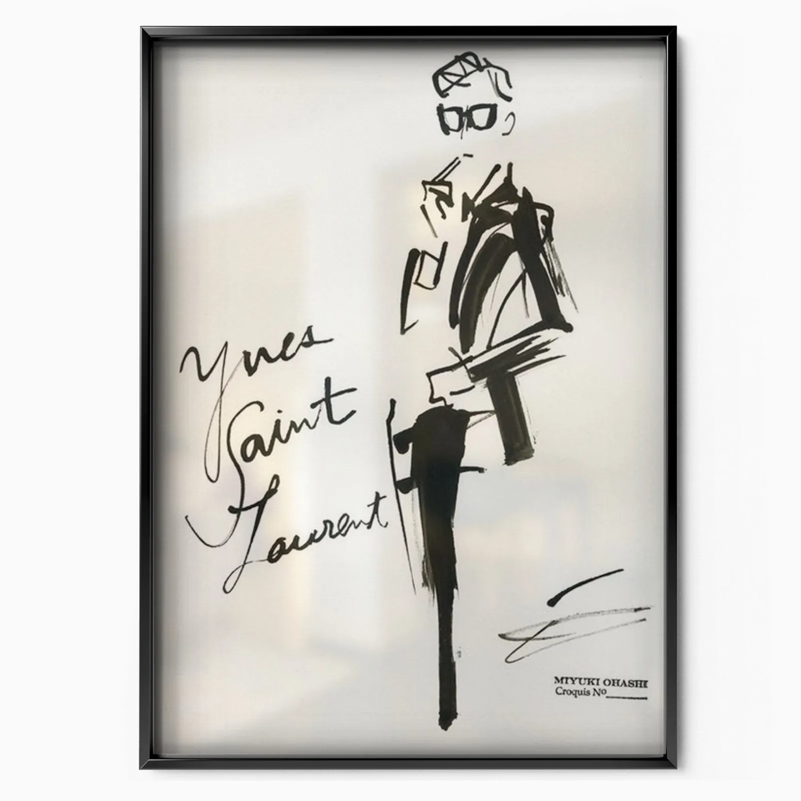 Monsieur Saint Laurent poster, museum grade matte print