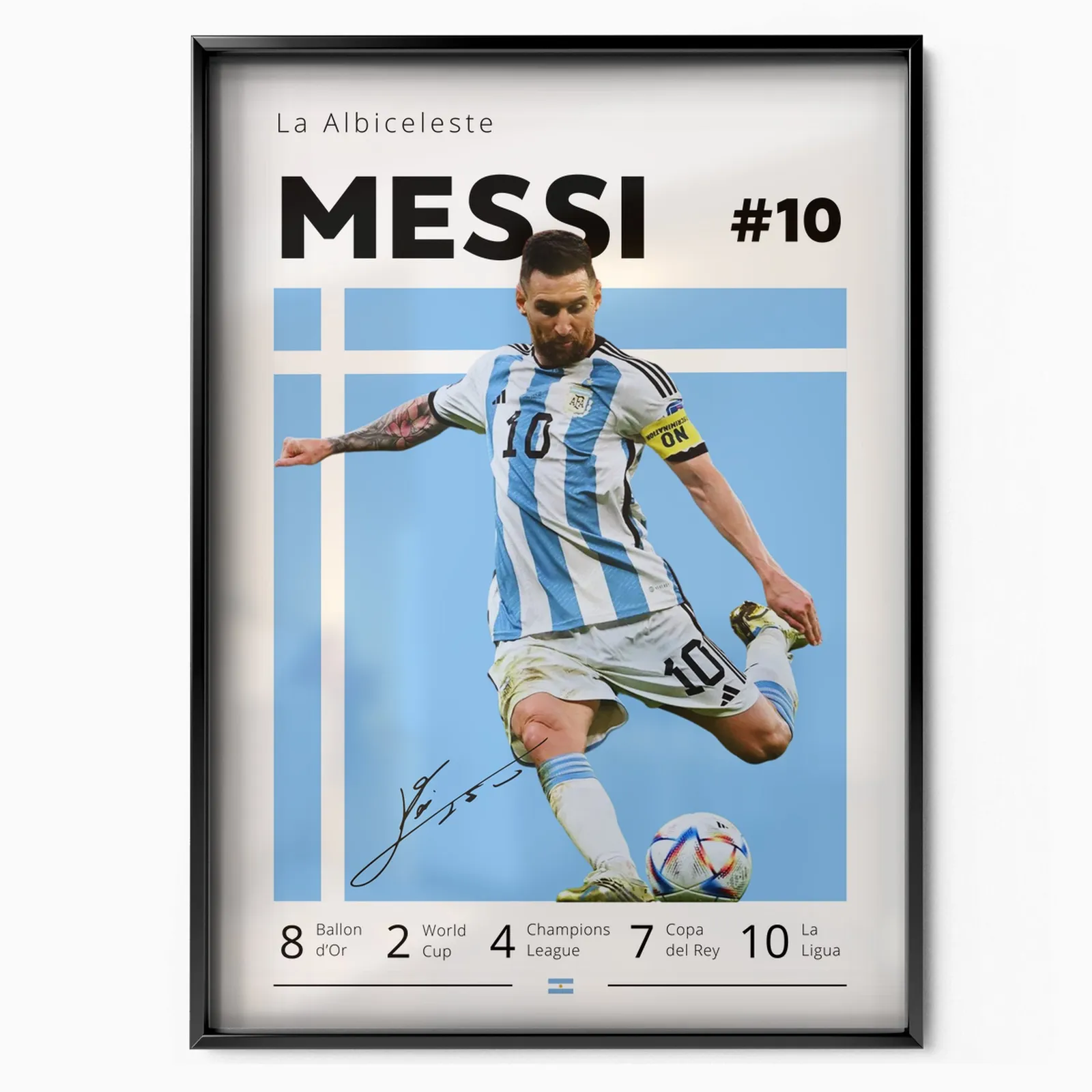Lionel Messi poster, museum grade matte print