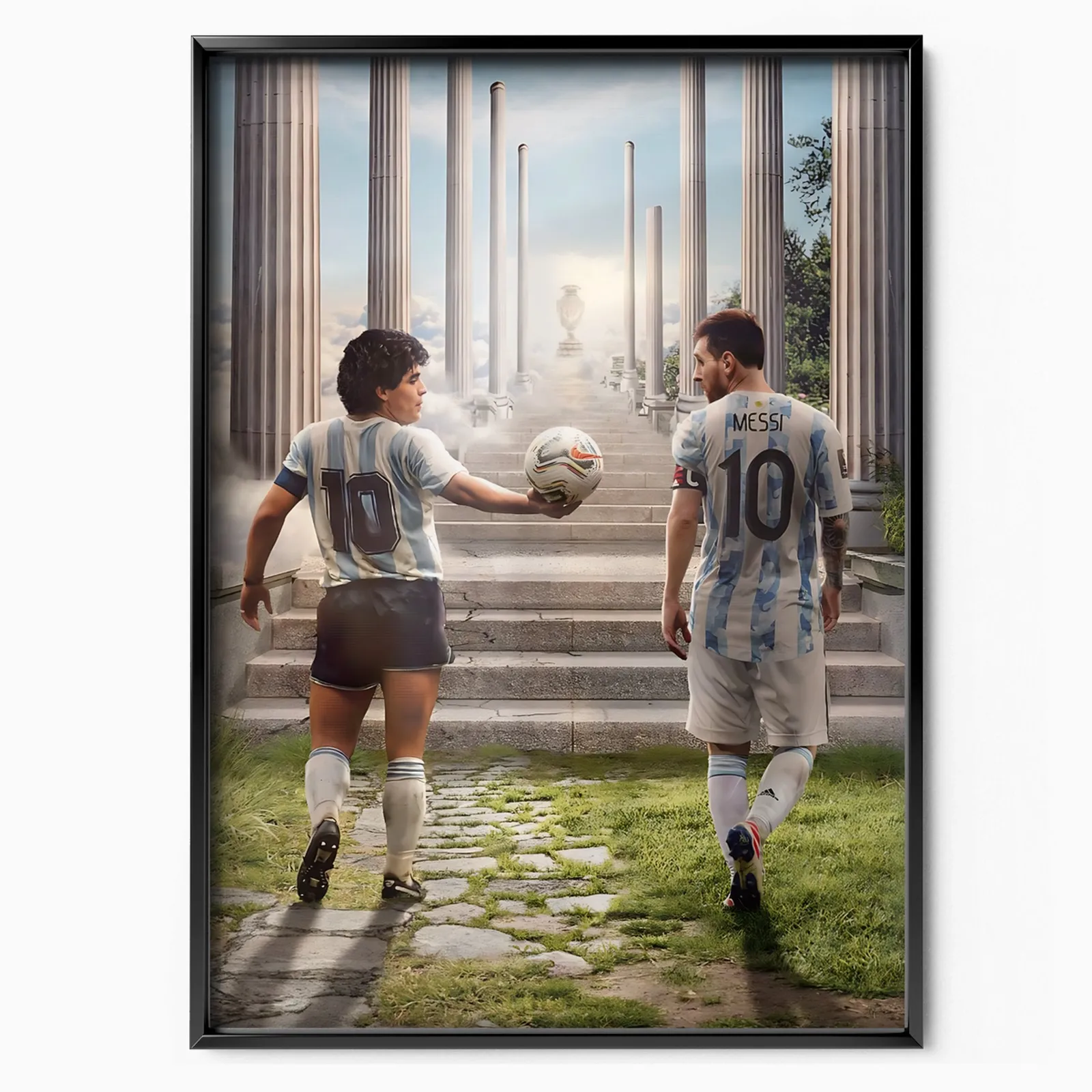 Messi x Maradona poster