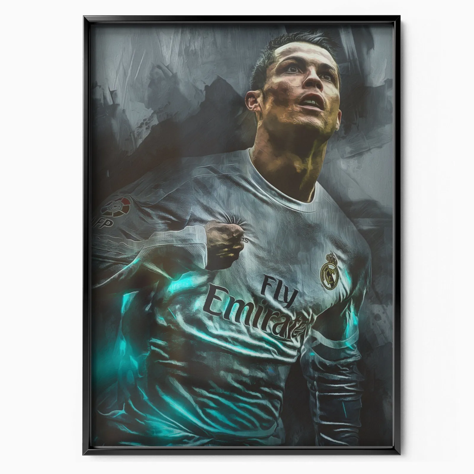 Cristiano Ronaldo Draw Real Madrid poster, museum grade matte print