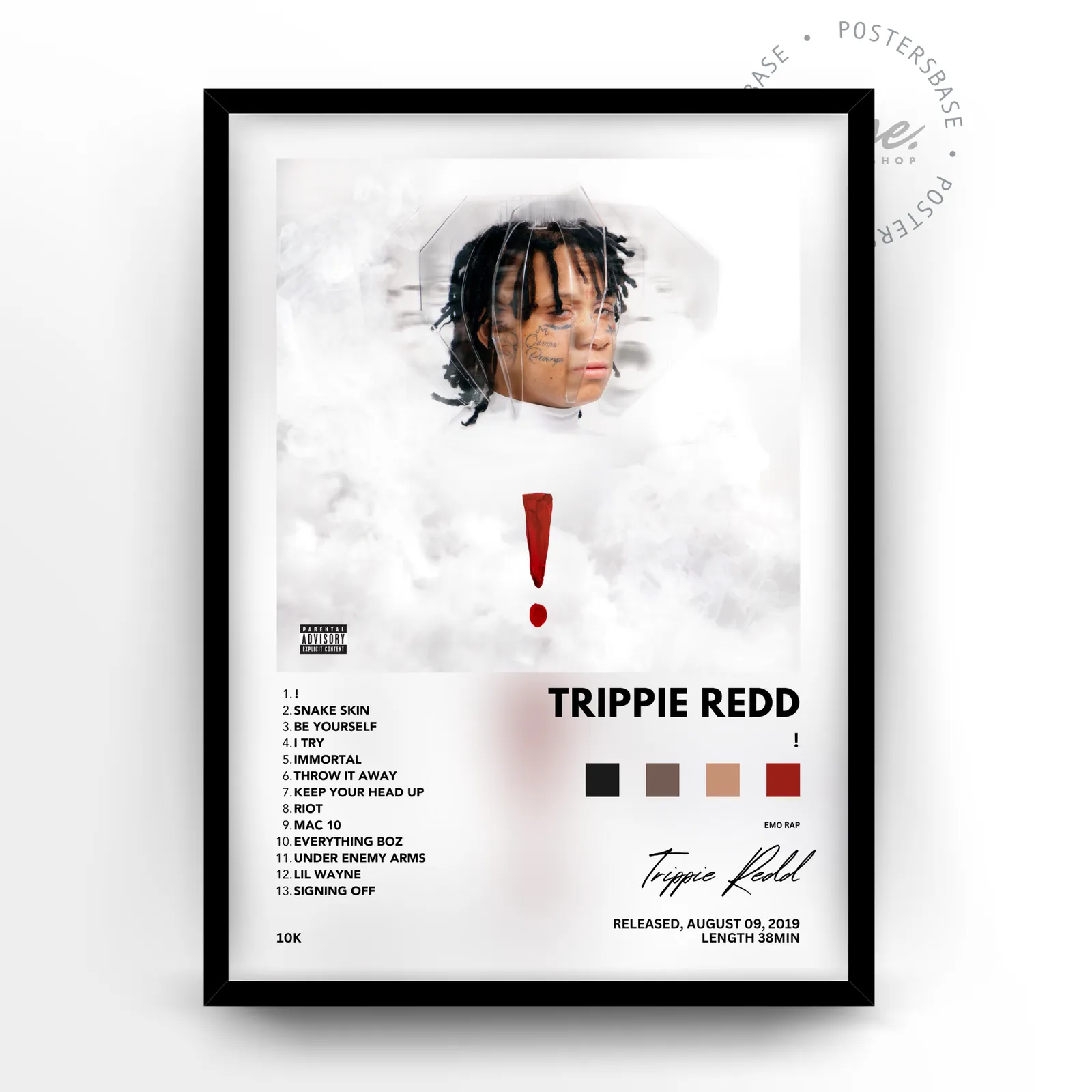 Trippie Redd '!' Album poster, museum grade matte print