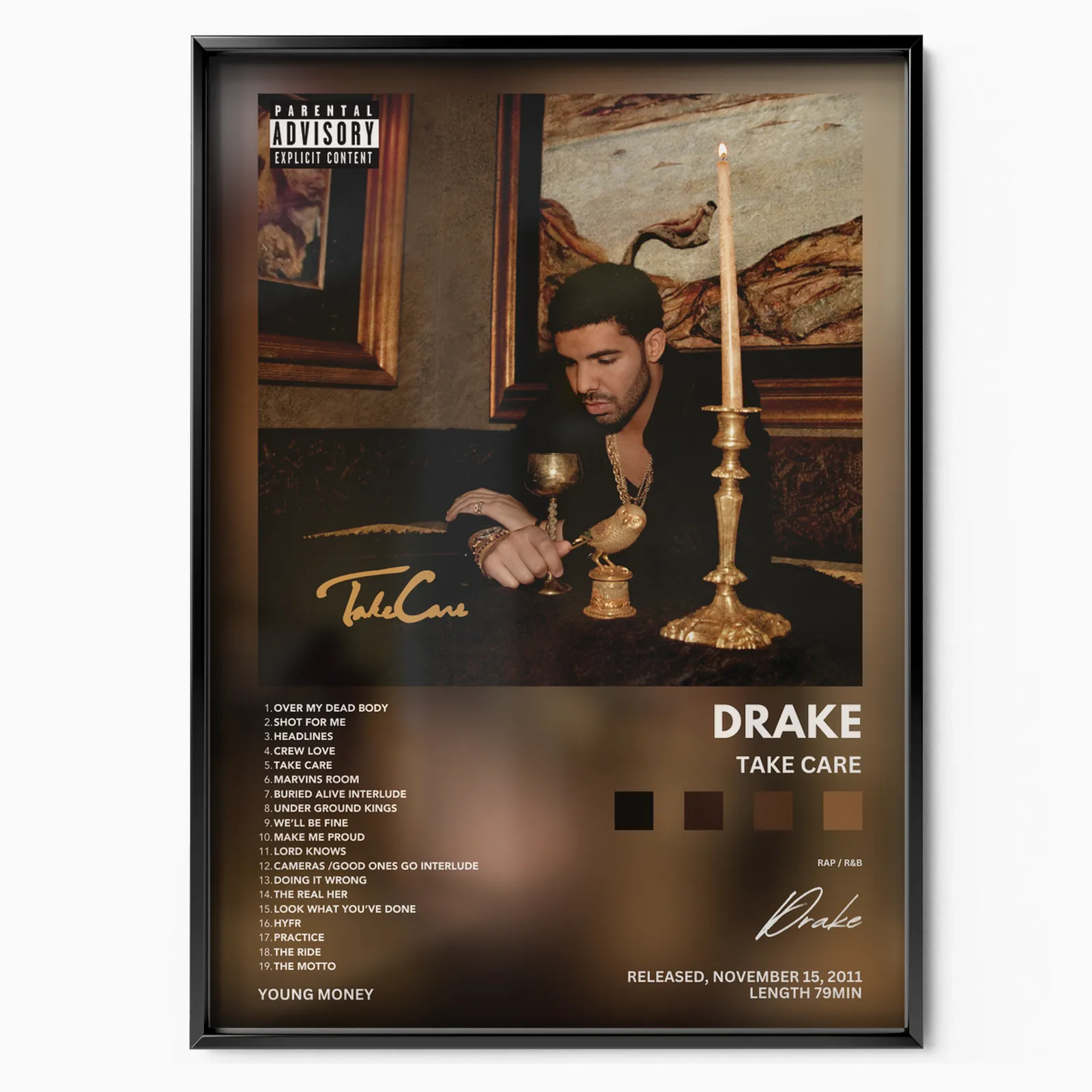 Take Care Album poster, museum grade matte print