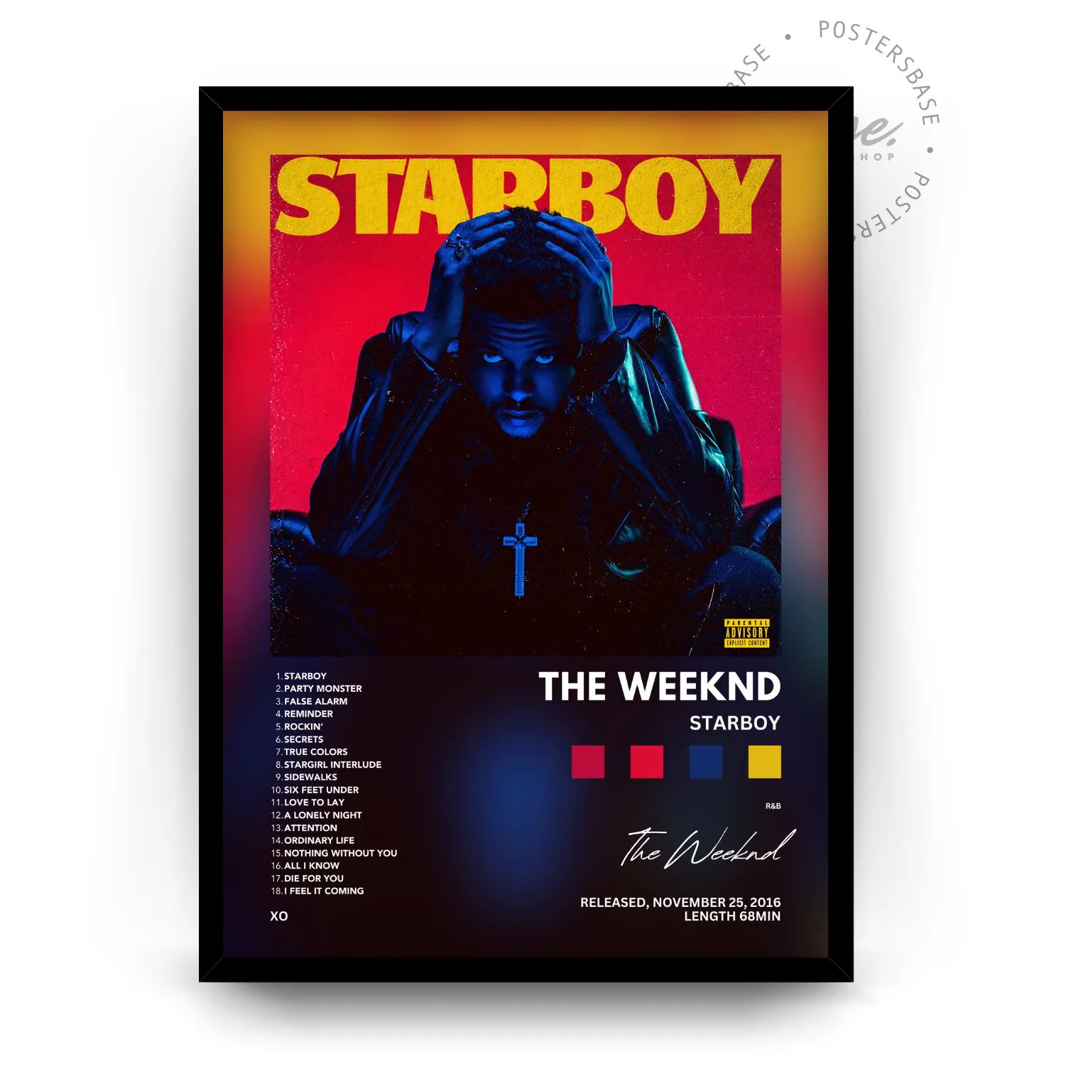 Starboy Album poster, museum grade matte print