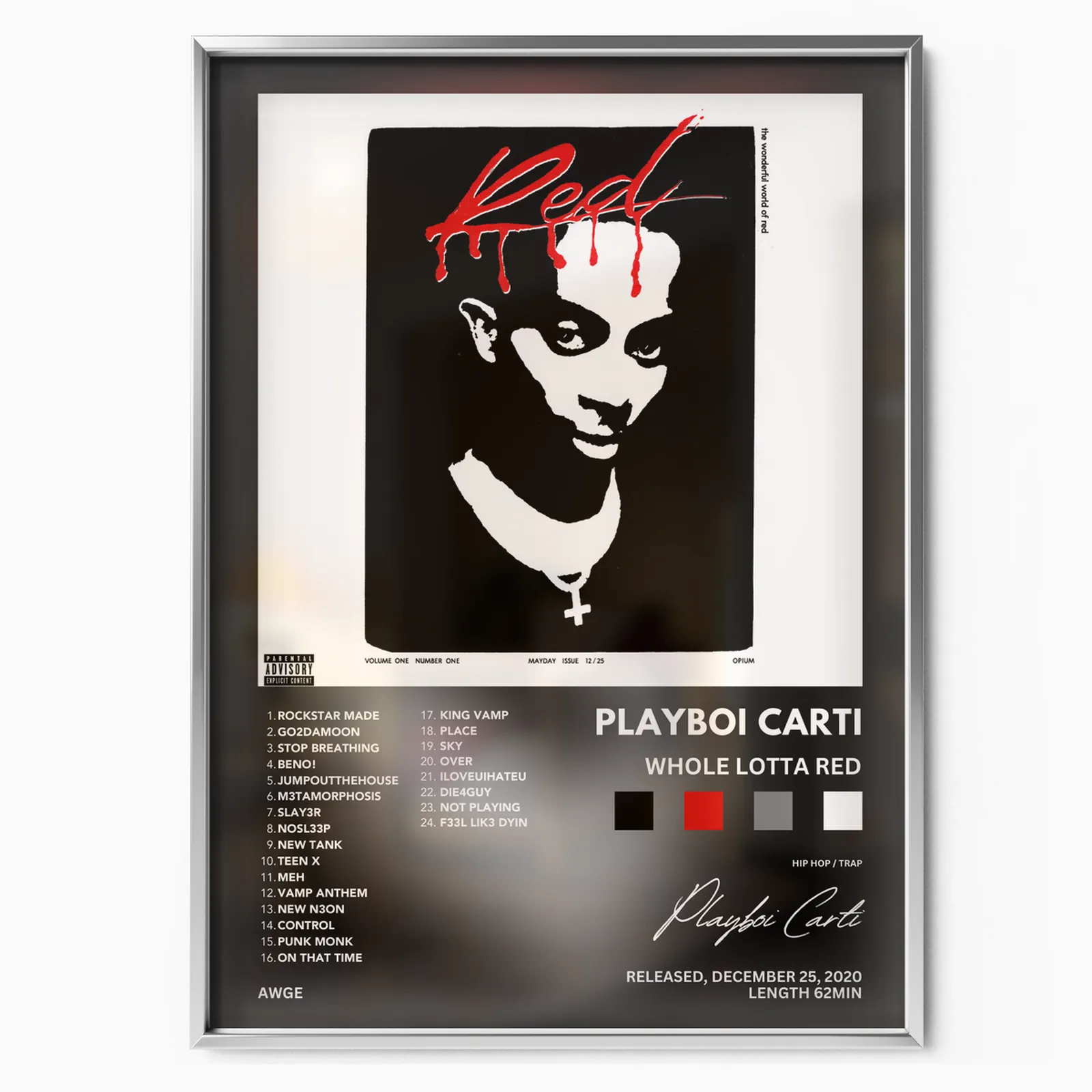 Posters Playboi Carti 'Whole Lotta Red' - Only €11.95