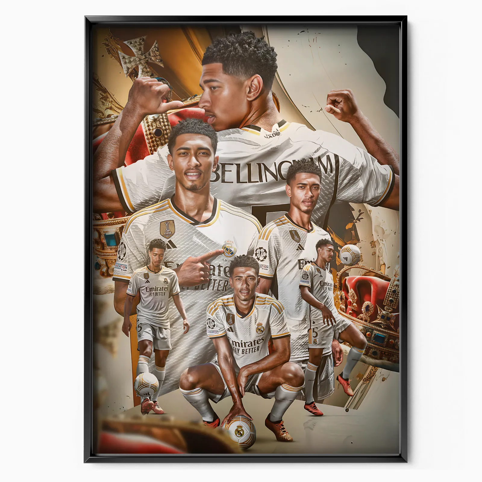 Jude Bellingham Collage poster, museum grade matte print
