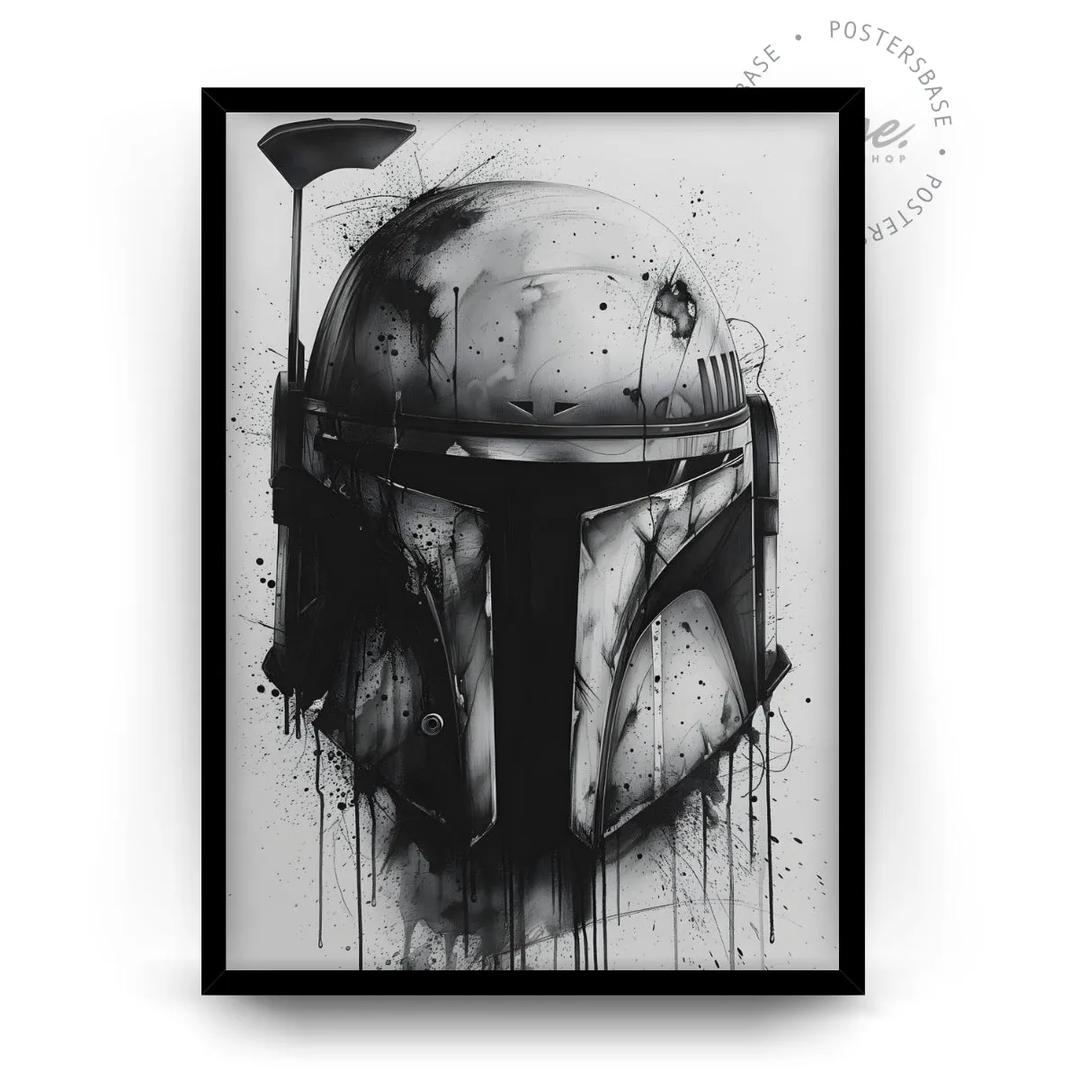 The Mandalorian B&W poster