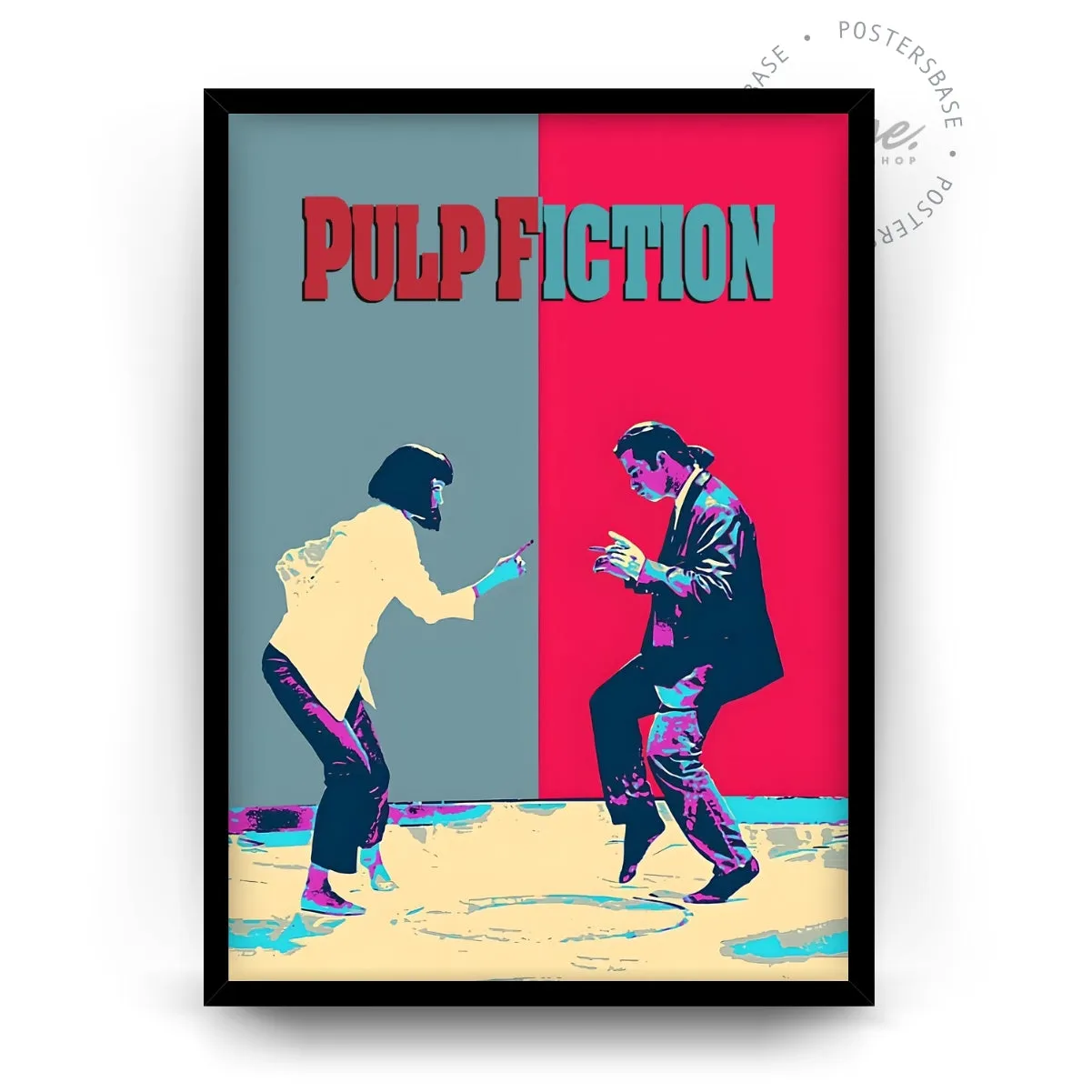 Retro Crime Duo poster, museum grade matte print