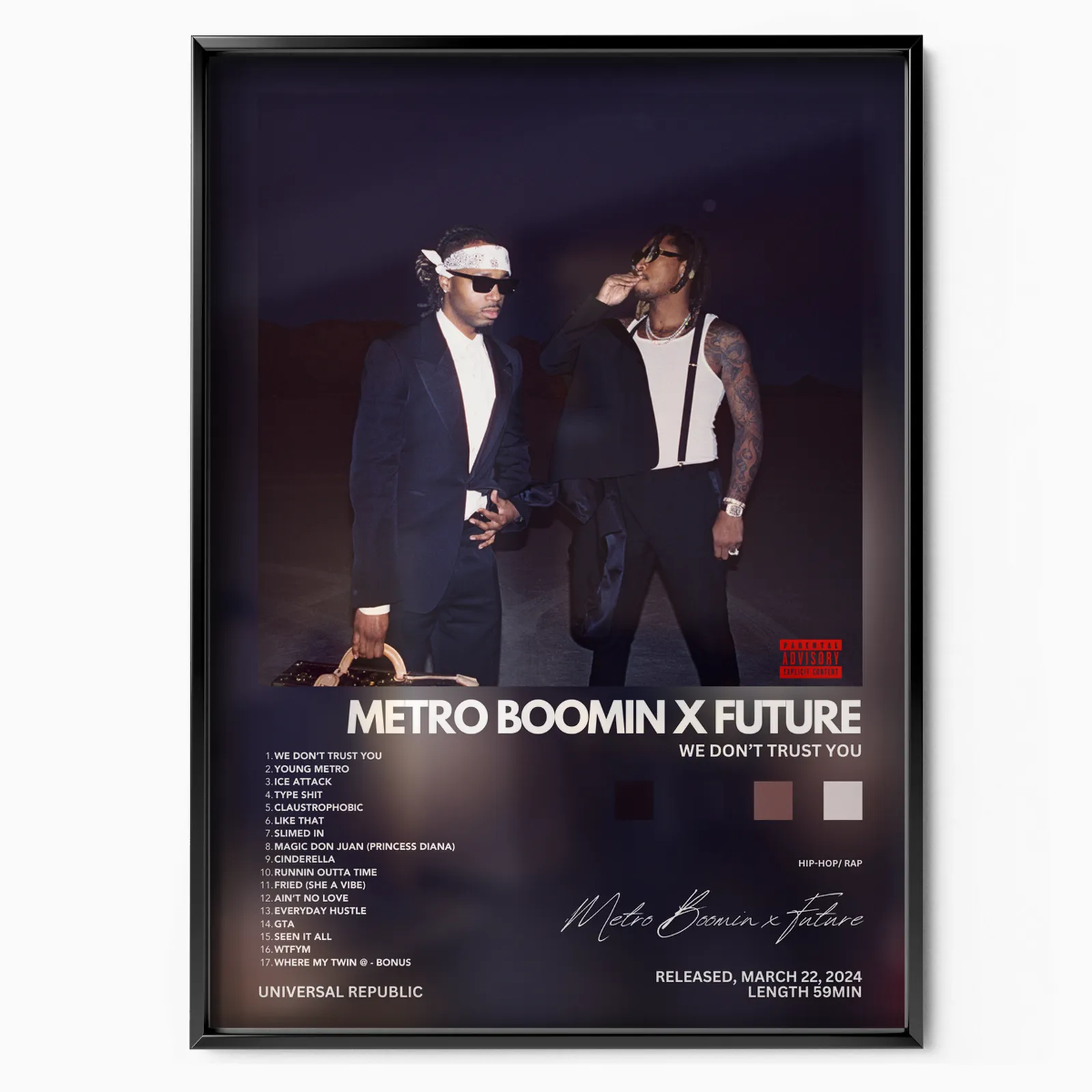 We Don't Trust You Album poster, museum grade matte print