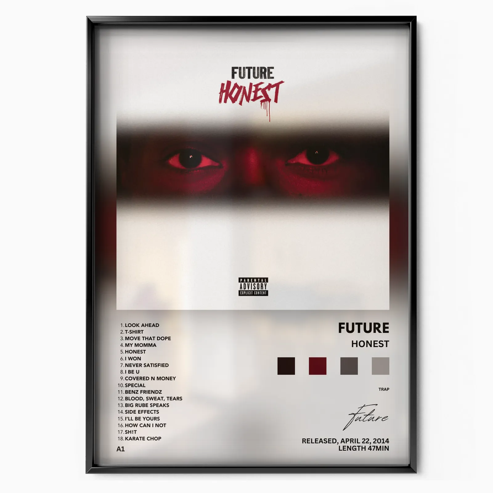 Future 'Honest' poster, museum grade matte print