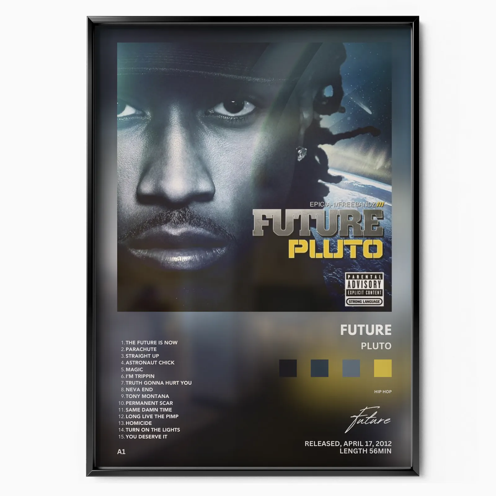Future 'Pluto' poster, museum grade matte print