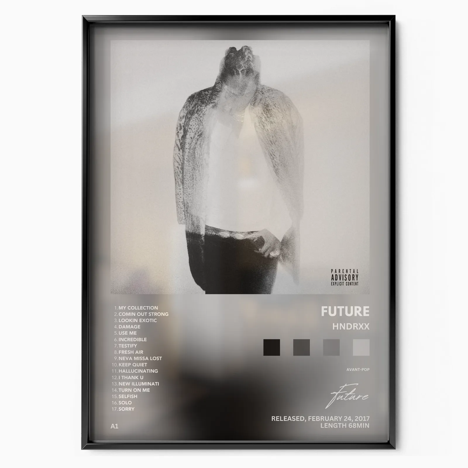 Future 'HNDRXX' poster, museum grade matte print