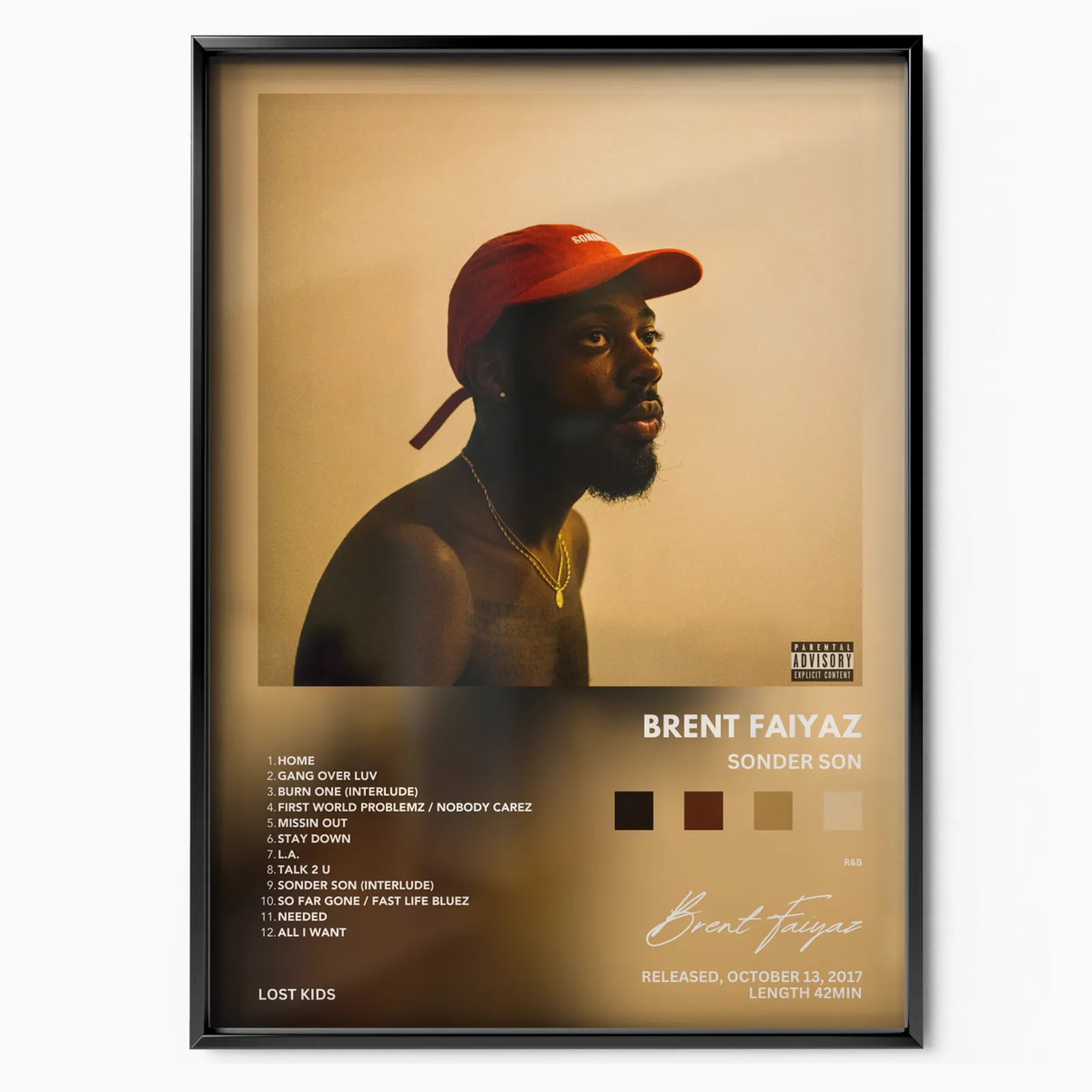 Sonder Son Album poster, museum grade matte print