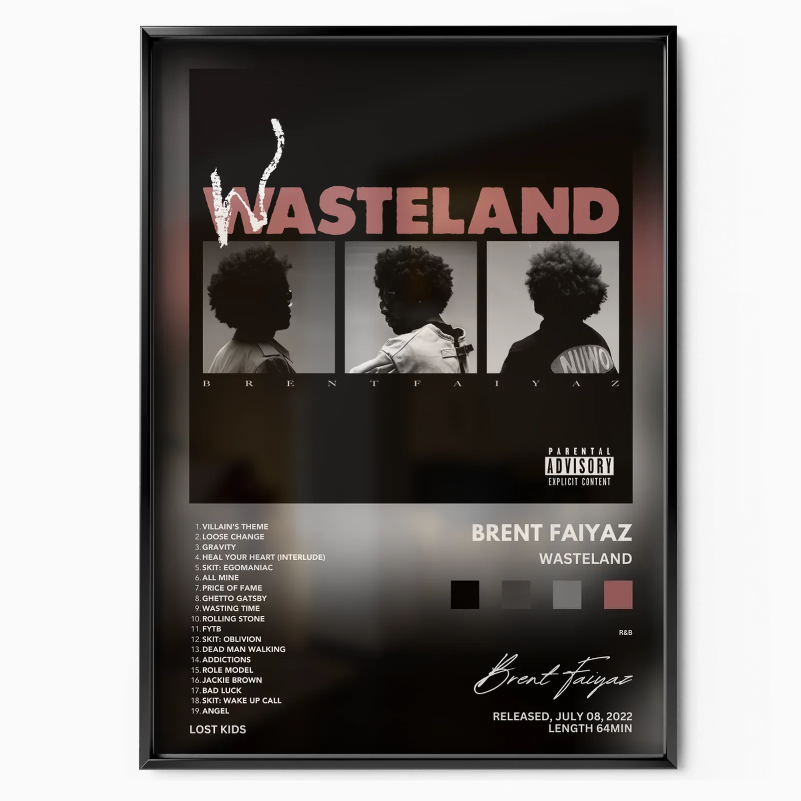 Wasteland Album poster, museum grade matte print