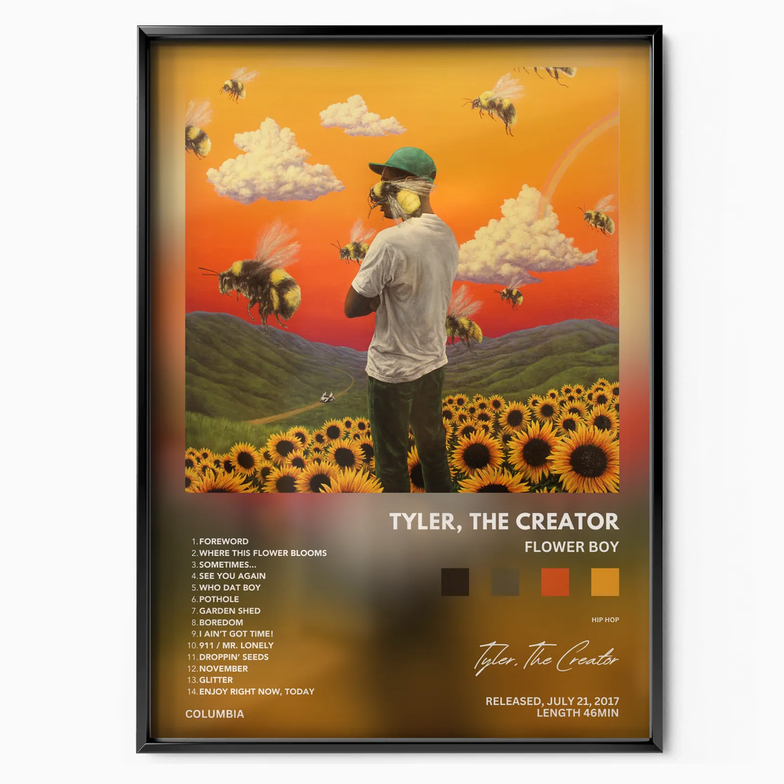 Flower Boy Album poster, museum grade matte print