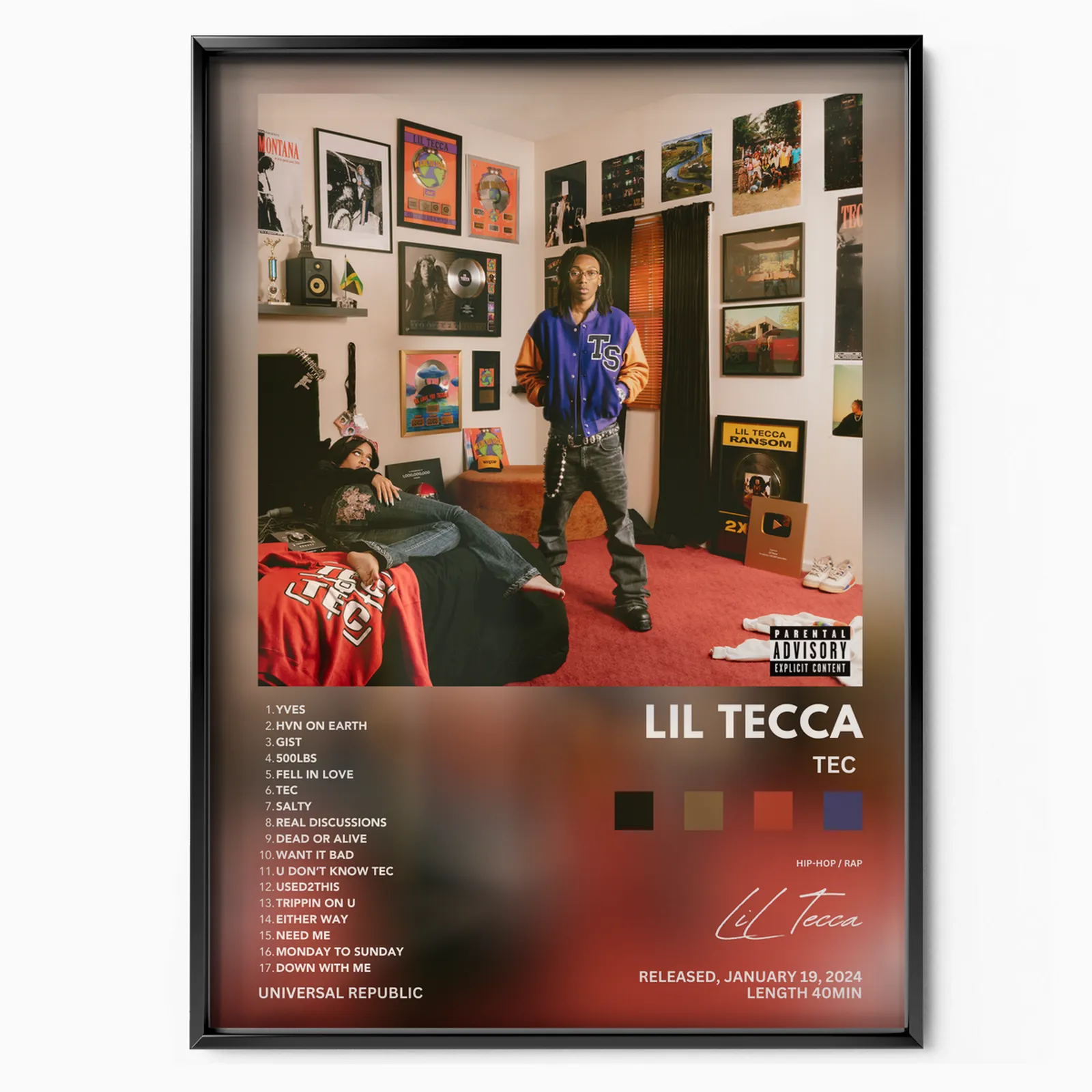Lil Tecca 'TEC' poster