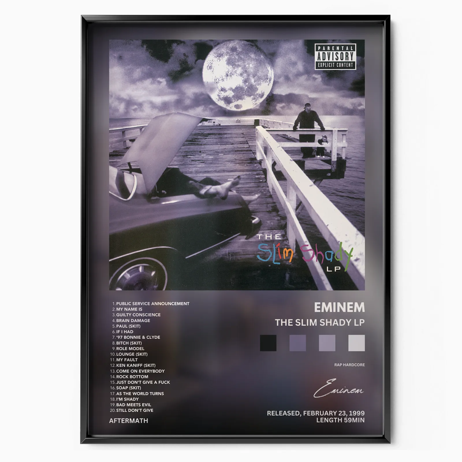 The Slim Shady LP poszter, matt, múzeumi minőségű nyomat