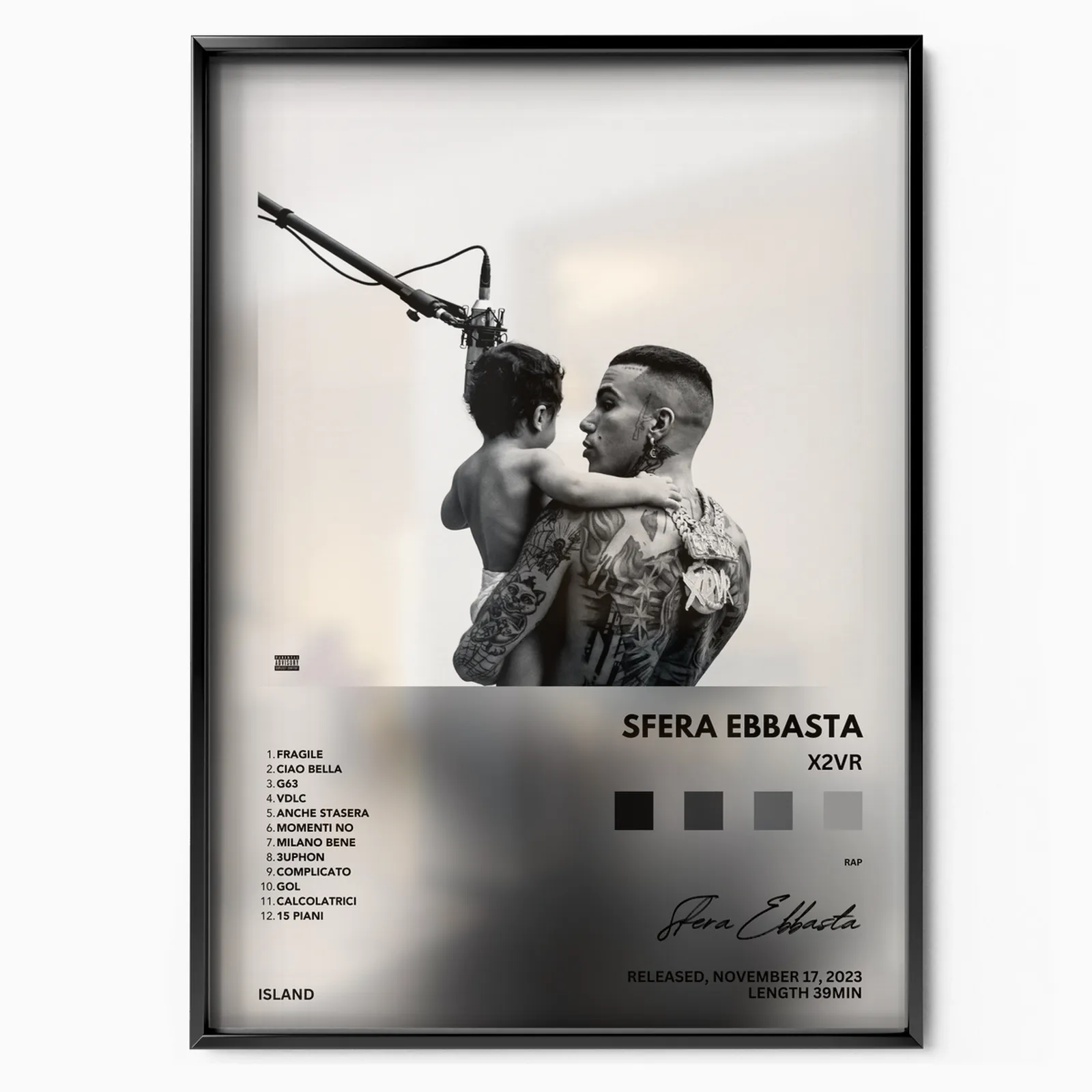 Sfera Ebbasta X2VR poster, museum grade matte print