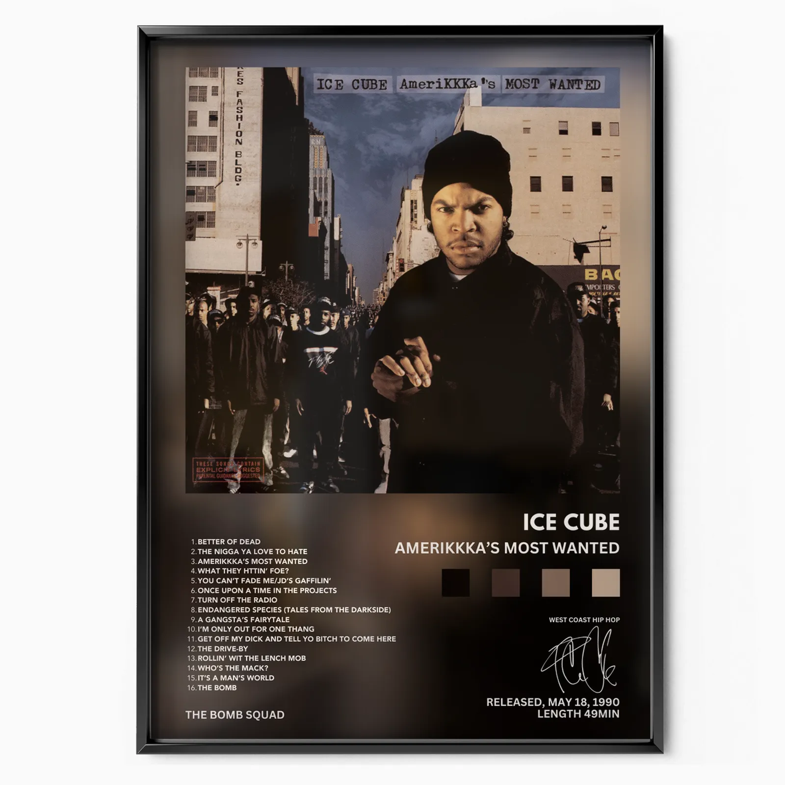 Ice Cube - Amerikkka's Most Wanted poster